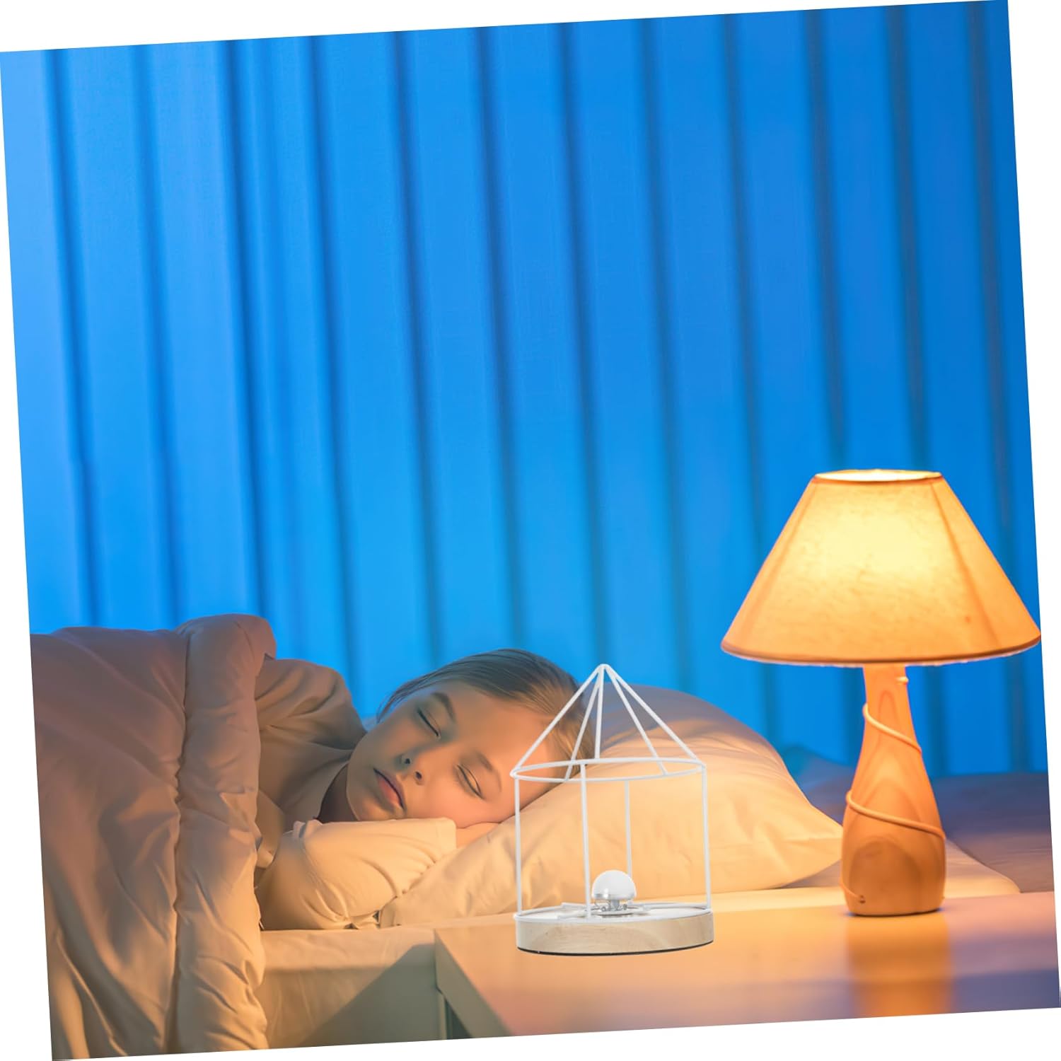 Iron Wire Lampshade Bracket for Table Lamp Decorative Light Stand Frame Usb Type Non-replaceable Bulb Sturdy Construction Easy Maintenance Versatile Use