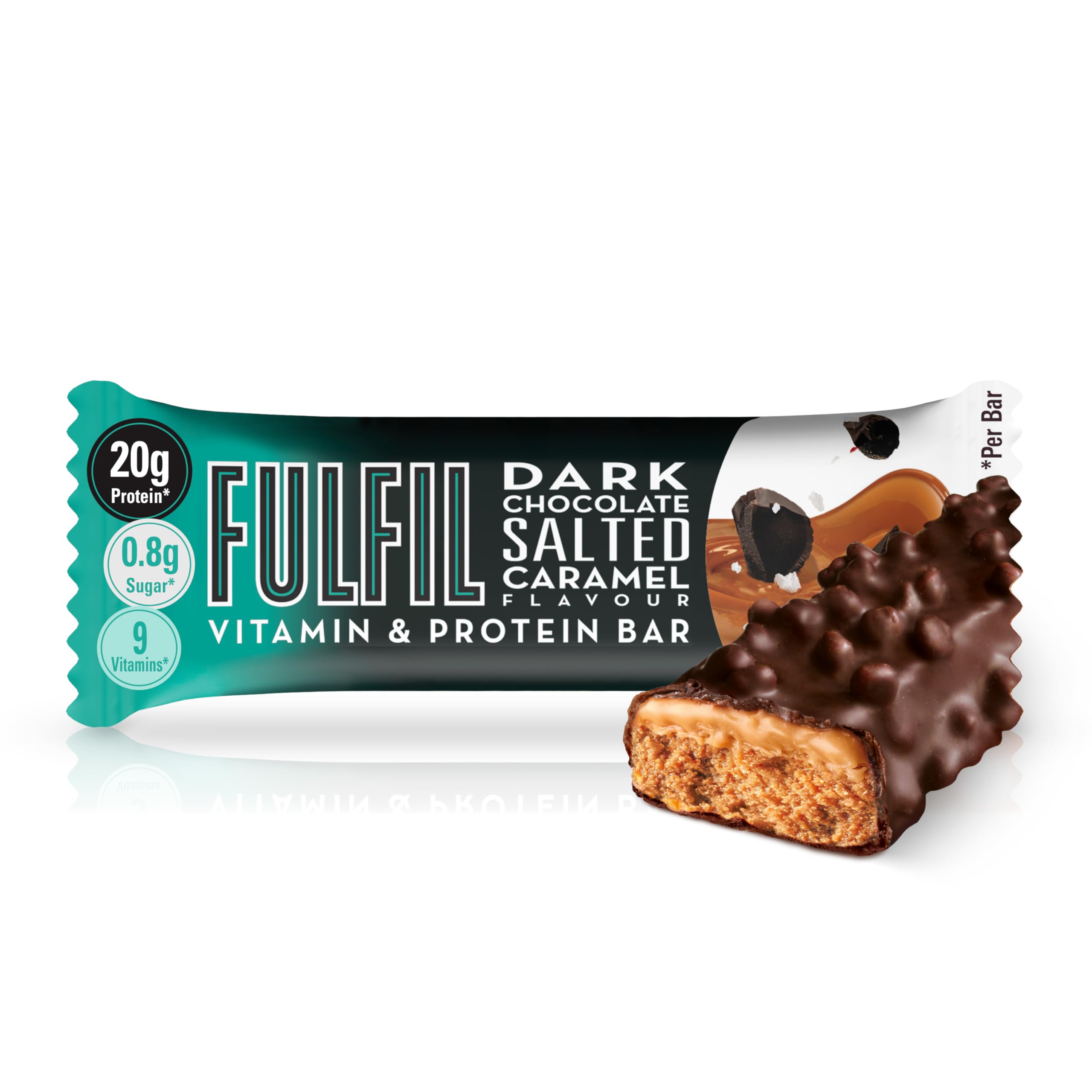 Fulfil Dark Chocolate and Salted Caramel Vitamin & Protein Bar 55G