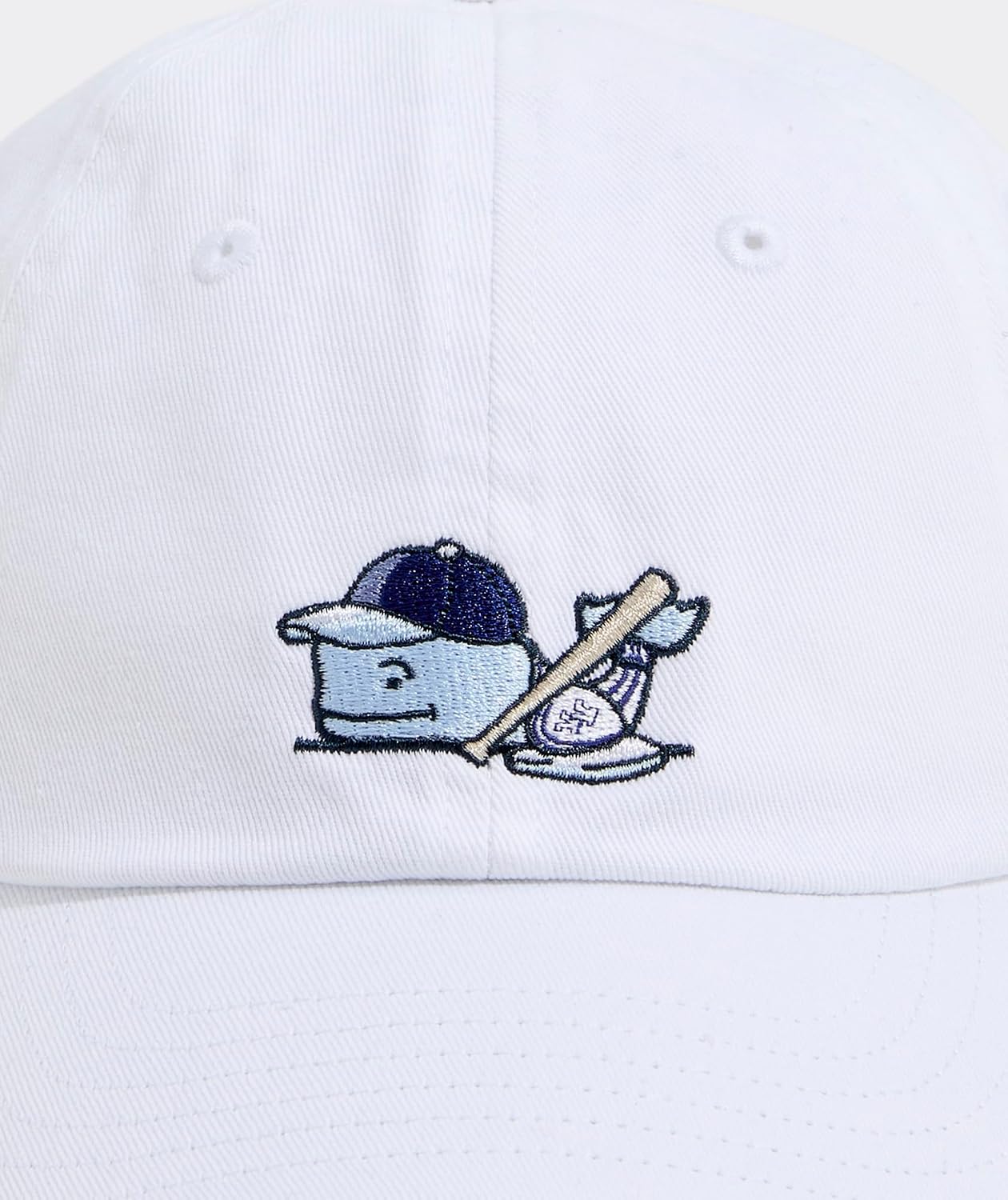 vineyard vines Boys' Baseball Whale Classic Logo Hat, White Cap, onesz