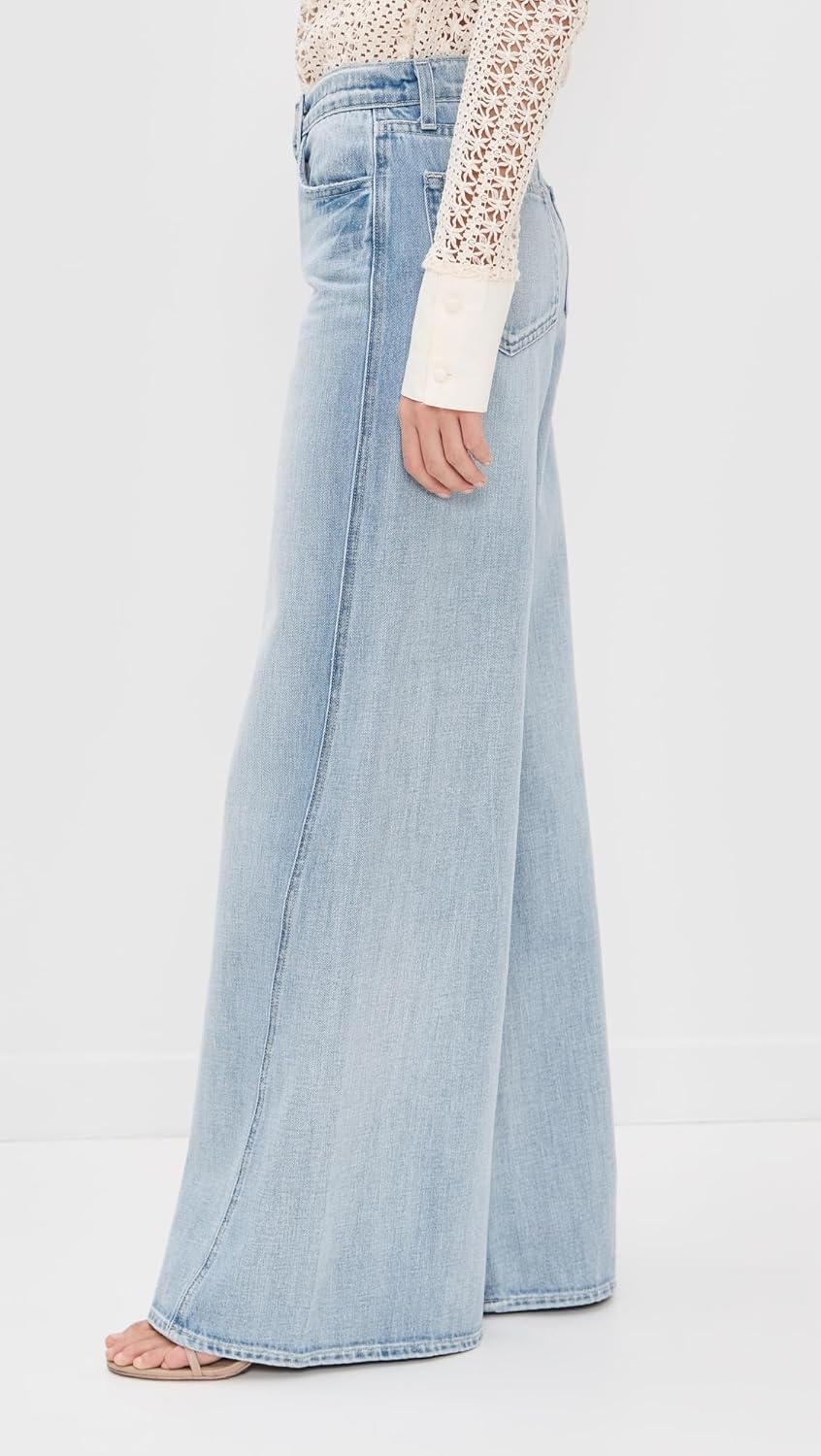 L'AGENCE Women's Beau T-Seam Wide Leg Jeans - Image 5