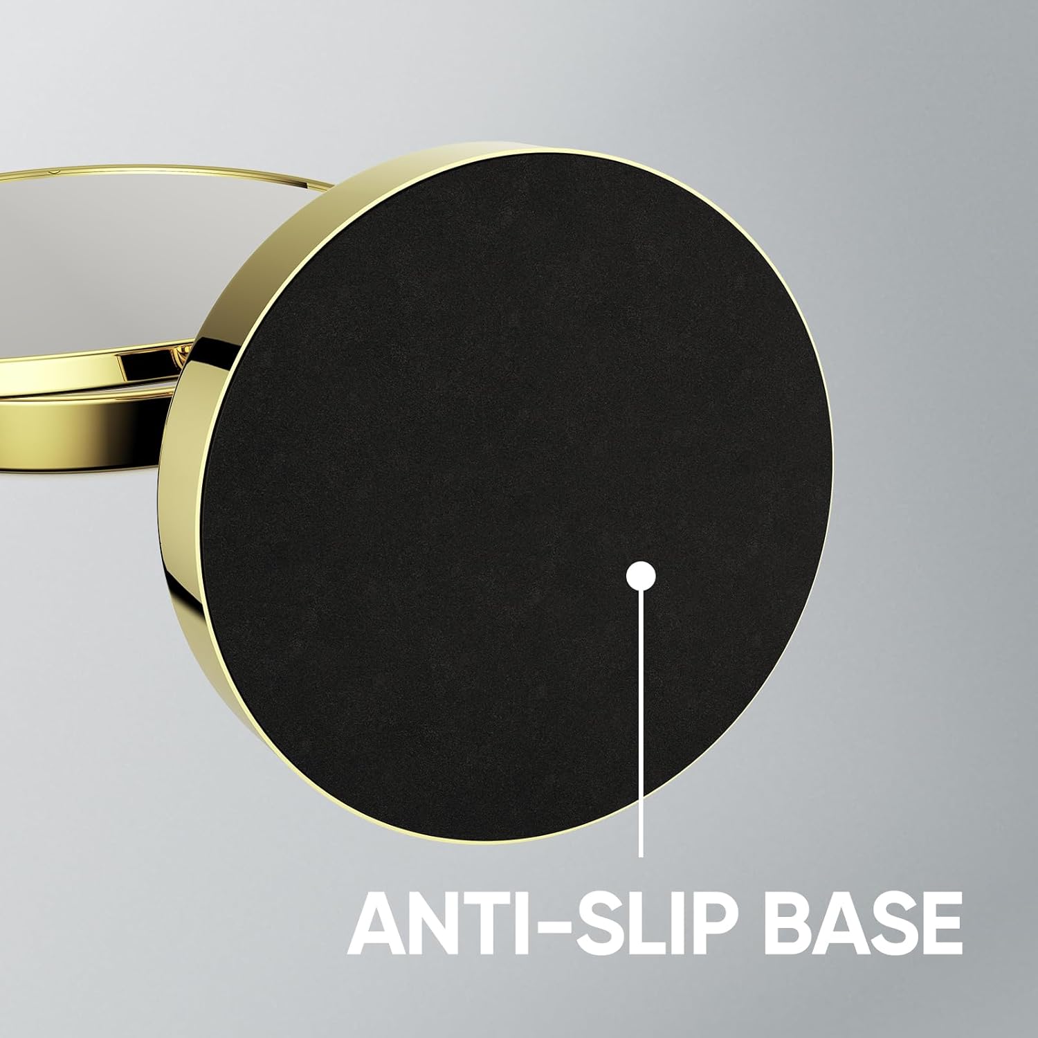 Nicesail Height Adjustable 15~19” Tall Table Mirror, 1X 10X Magnifying Mirror Double Sided for Makeup&Shaving, Desk Vanity Mirror Tabletop 360 Rotation of 8” Face, Bathroom Shiny Gold Makeup Mirror