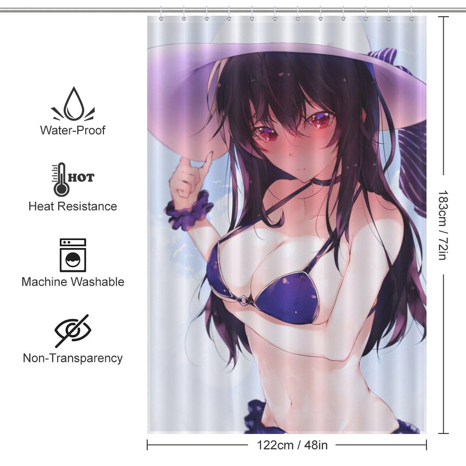 Amazon｜シャワーカーテン 冴えない彼女の育てかた 霞ヶ丘詩羽 アニメ 