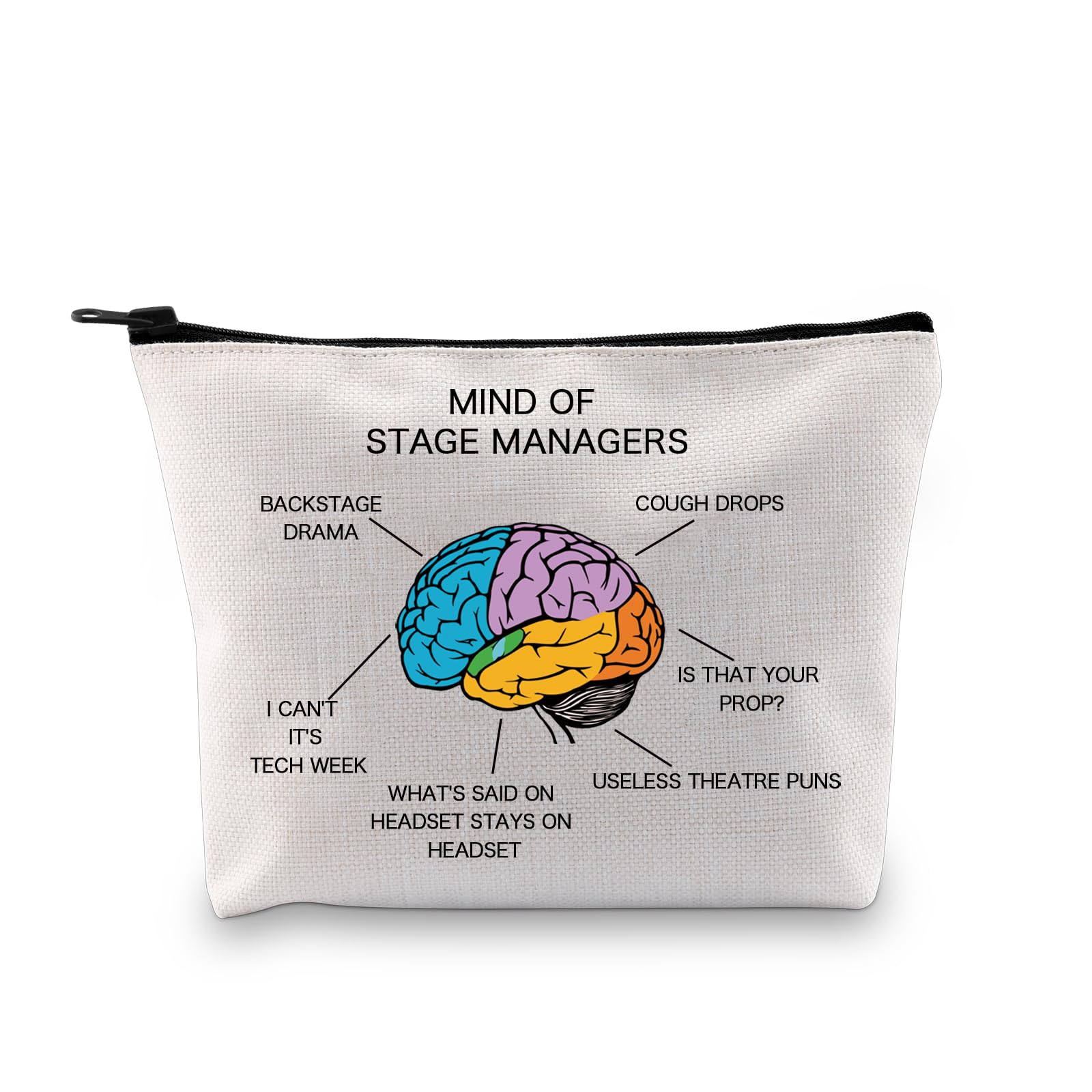 GJTIM Stage Manager Gift Musical Theater Backstage Gift Mind Of Stage Manager Makeup Bag (Stage Manager Bag)