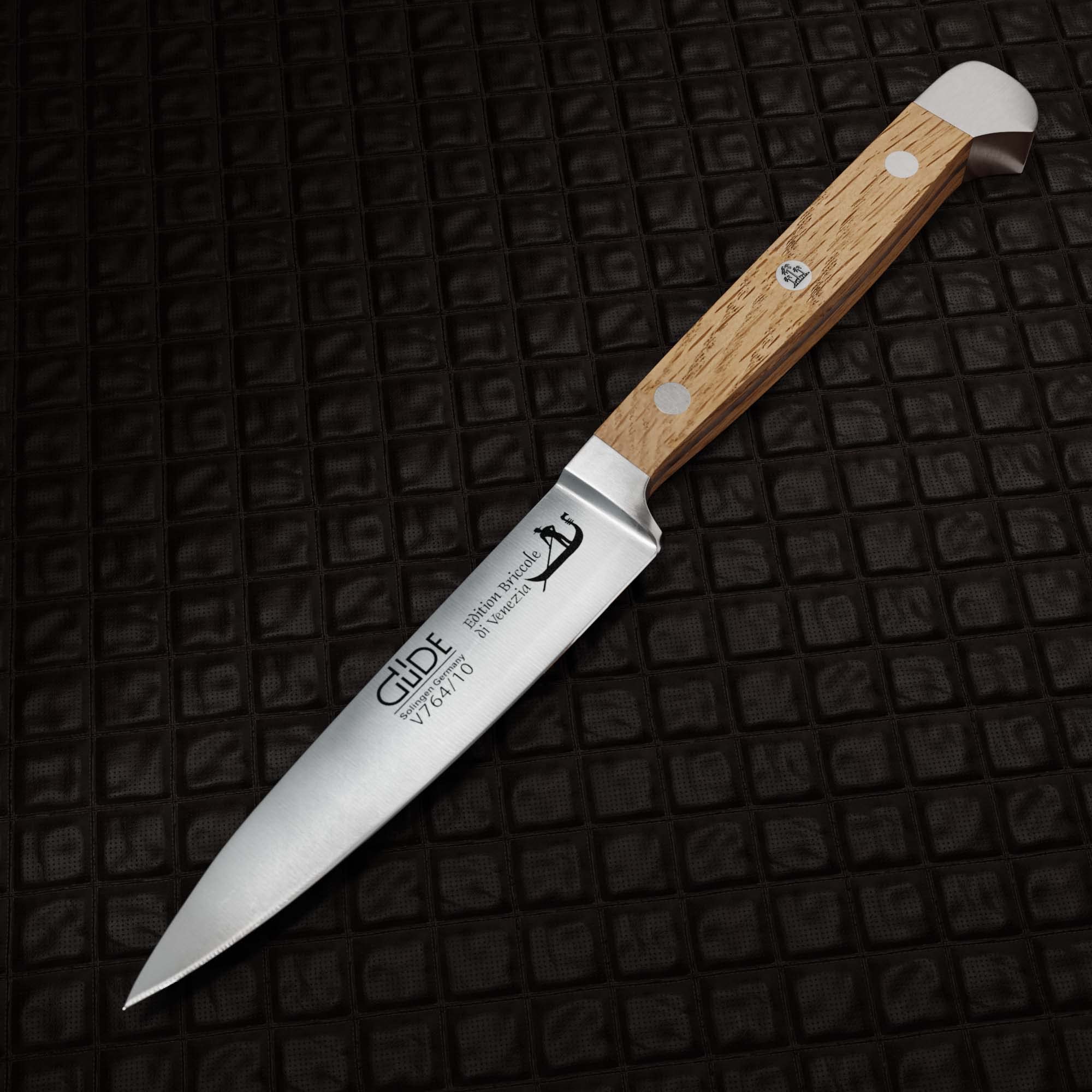 Güde, coltello da spelucchino ALPHA, lunghezza lama: 10 cm, in legno Briccole di Venezia, V764/10, forgiato – Solingen, coltello multiuso – affilato – durevole – di alta qualità