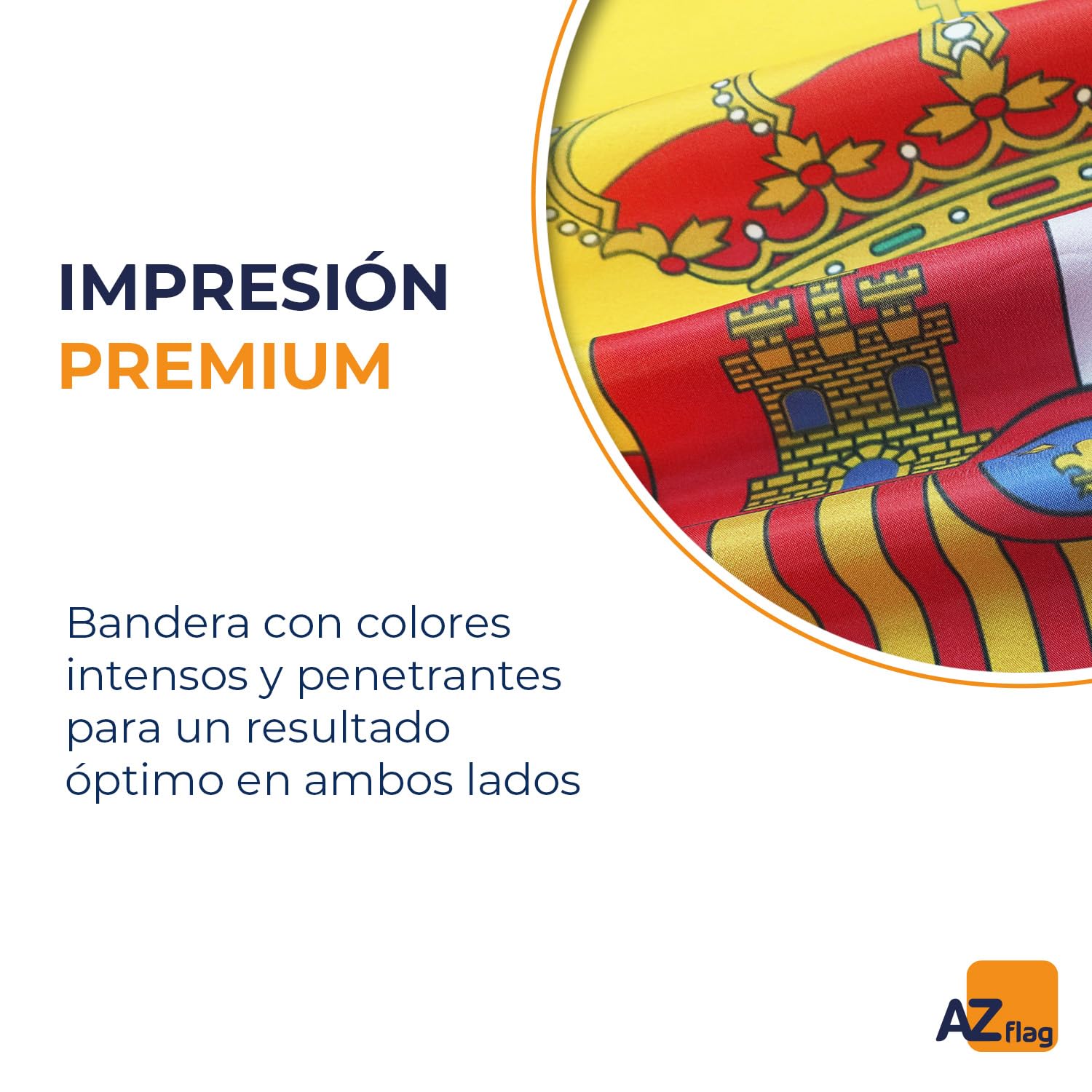 BANDERA de ESPAÑA 90x60cm - BANDERA ESPAÑOLA 60 x 90 cm poliéster ligero - AZ FLAG - 4