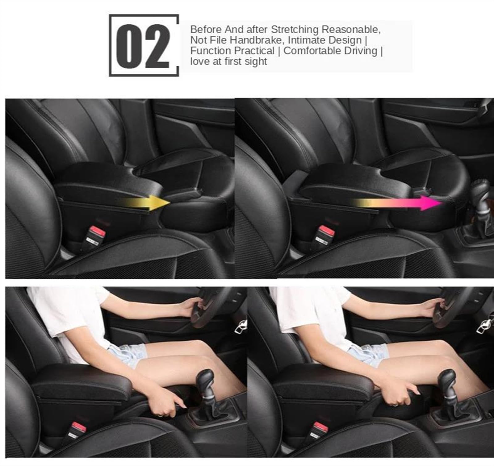 Scatola Bracciolo Con Supporto Multifunzionale Accessori Per La Modifica Degli Interni Dell'auto Imbottiti In PU Per Hilux Consolle centrale(B brown 3USB)