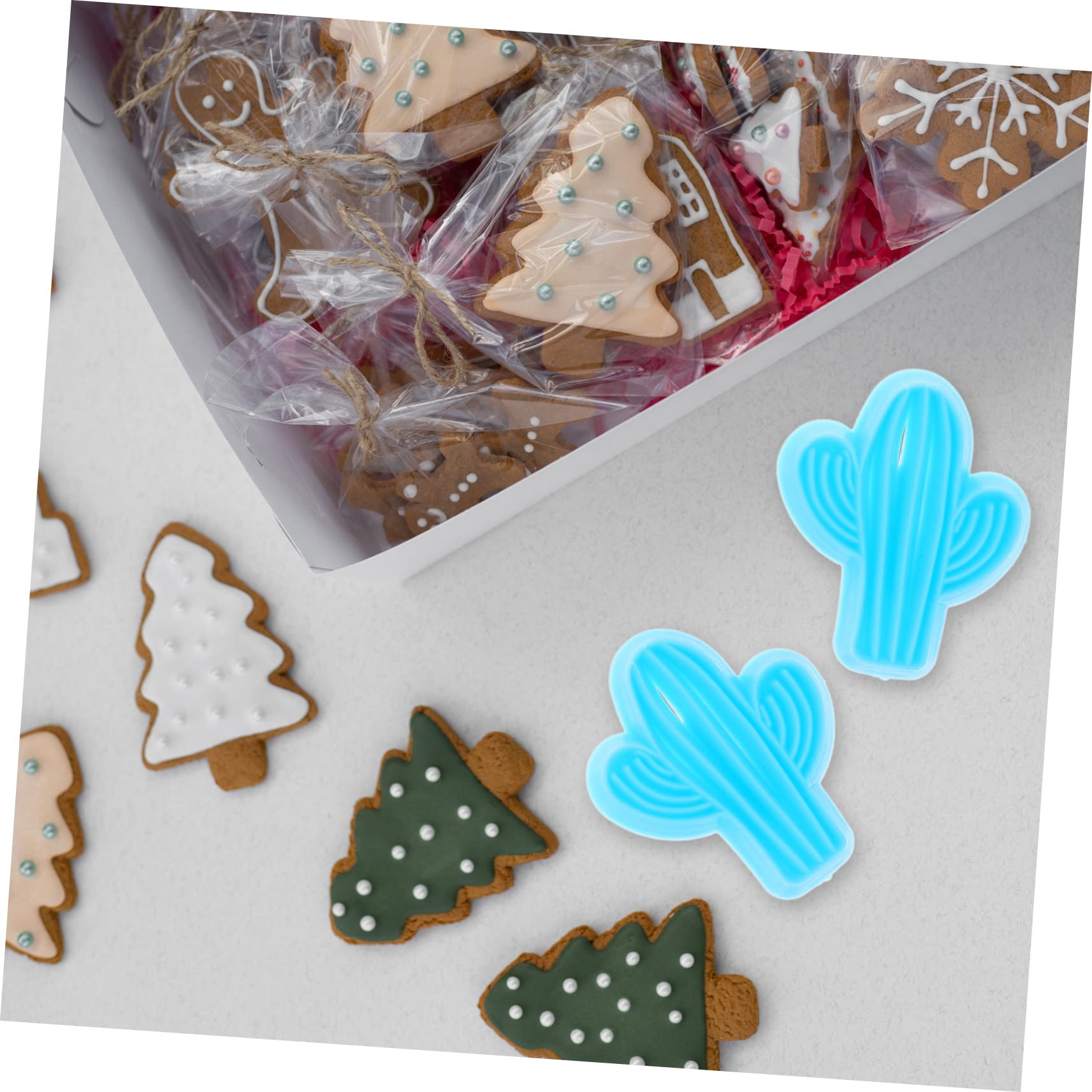 Ciieeo 5 Ensembles Moule À Cactus Gommeux Gondoler Kit De Moules À Biscuits Originaux Kit De Moules À Cookies Pour Occasions Spéciales Emporte-pièces En Métal Fondants 6 Pièces * 5