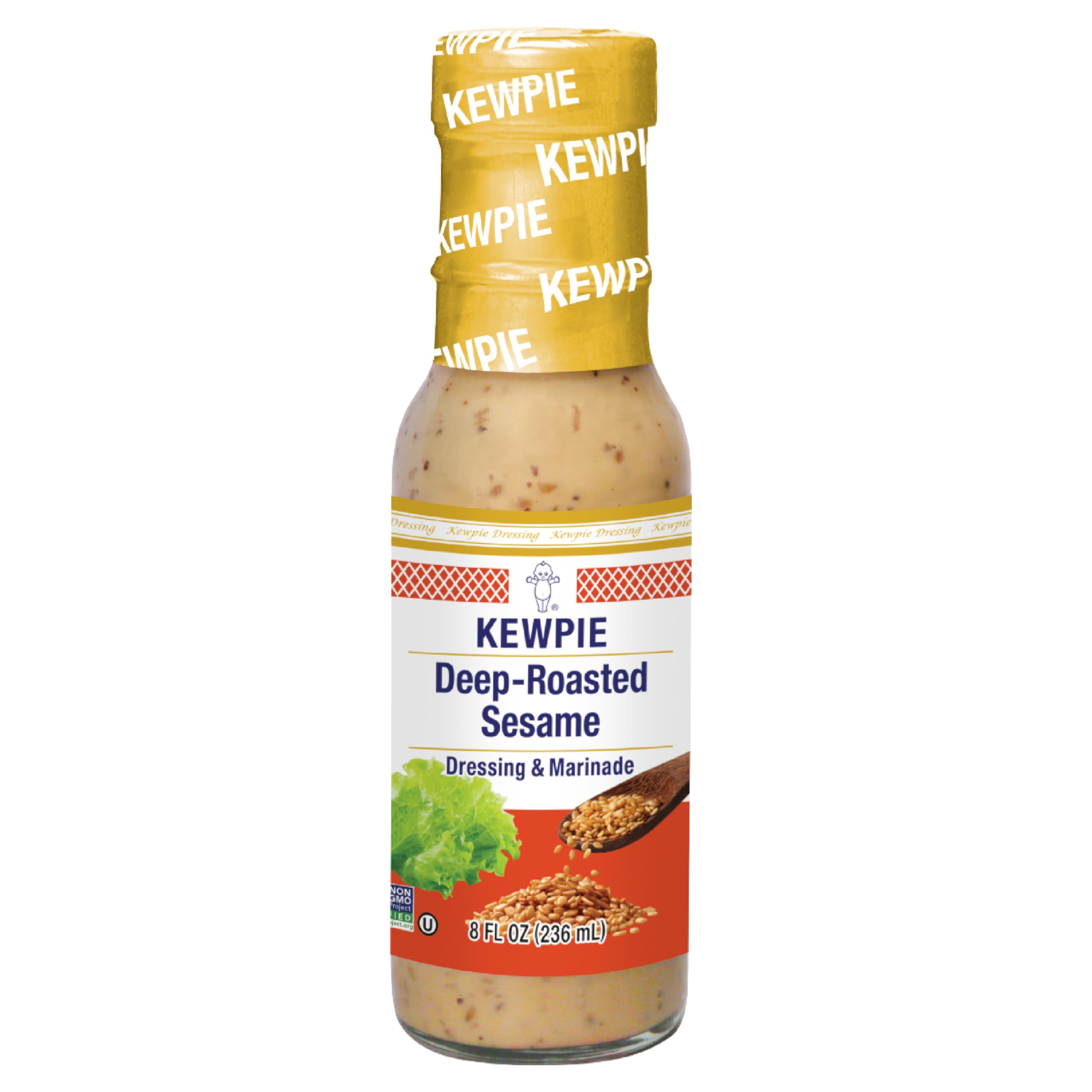 Amazon.com : Kewpie Japanese Dressing Roasted Sesame 8 Oz.(Deep Roasted  Sesame Dressing (Creamy), 8 Oz) : Grocery & Gourmet Food
