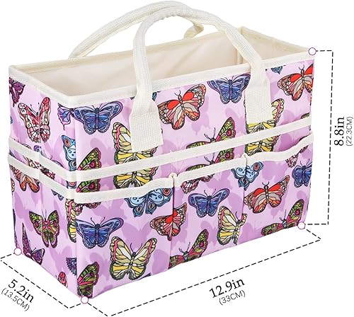 Vista 106 de qianshan Bolsa organizadora de manualidades con múltiples bolsillos, organizador grande de almacenamiento de arte con asas para arte, manualidades