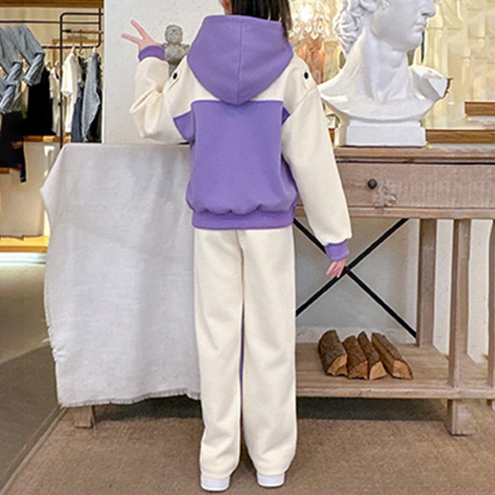 Mädchen Trainingsanzug Hoodie Sweatpants 2-teiliges Set