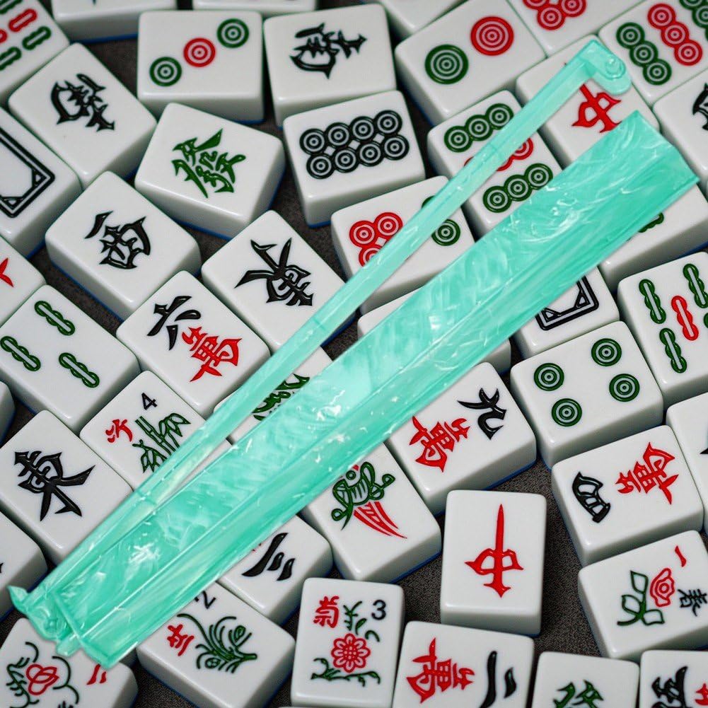 Set di 4 Supporti per Tessere Mahjong con Spingitori, Supporti per Tessere Mahjong, Supporto E Spingitore per Tessere, Accessori per Il Gioco del Mahjong