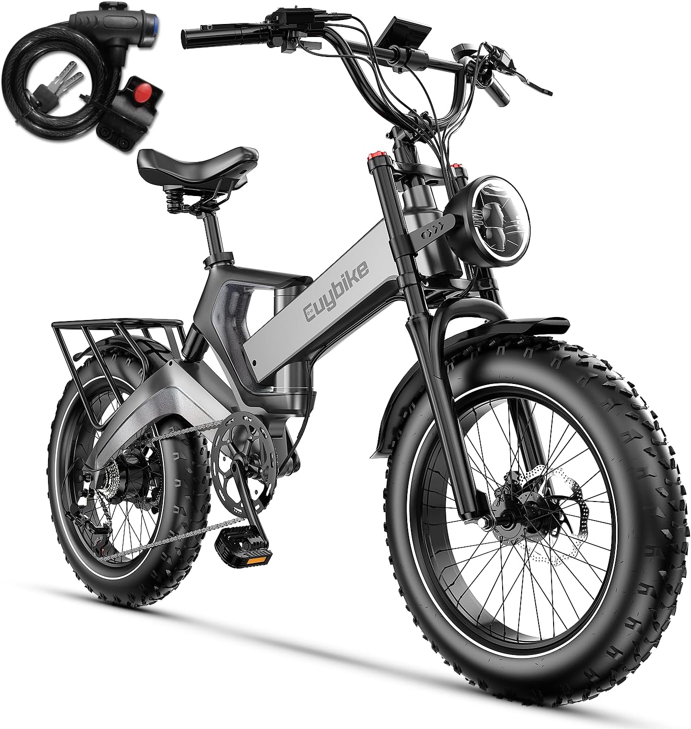 bluebikoAuloor Electric Bike for Adults - 1000W Motor (Peak 1500W), 48V 25Ah Battery, Fat Tires Foldable Ebike, Hydraulic Dual Suspension and Brake, All Terrain E Bike,Complies to UL2849