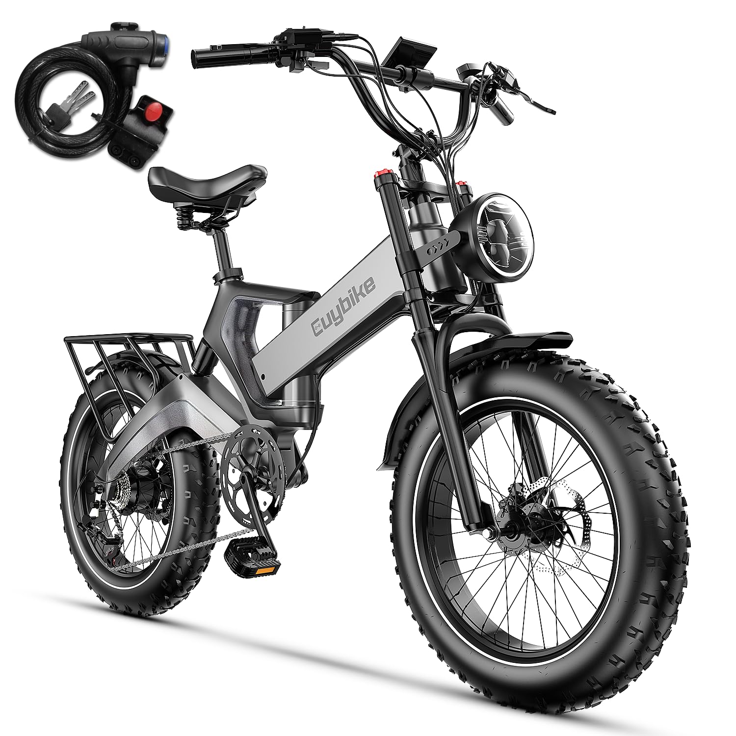 bluebikoAuloor Electric Bike for Adults - 1000W Motor (Peak 1500W), 48V 25Ah Battery, Fat Tires Foldable Ebike, Hydraulic Dual Suspension and Brake, All Terrain E Bike,Complies to UL2849