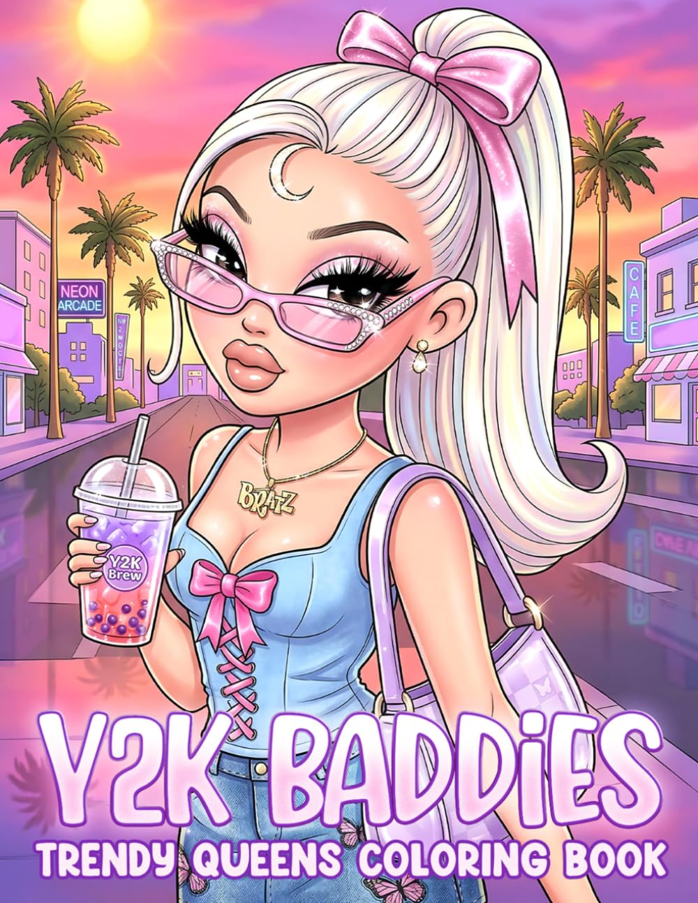 Y2K Baddies Coloring Book: Fashion Dolls and Glam Aesthetic Coloring Pages with Trendy 2000s-Inspired Black Girls for Teens and Adults Boosting Creativity and Confidence