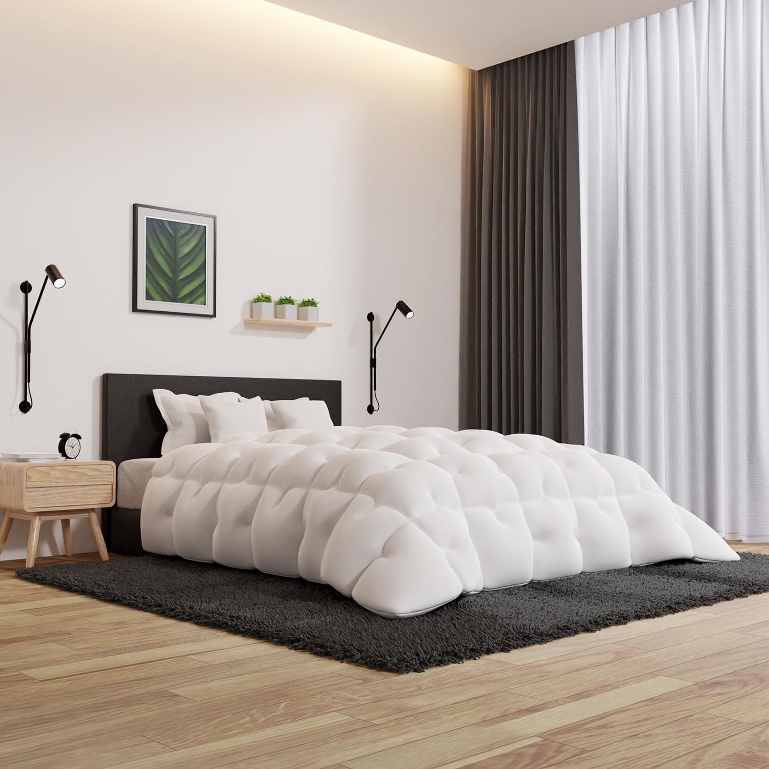Omkeerbare deken, Home & deco, grijs bedrukt | Voordelig bij
