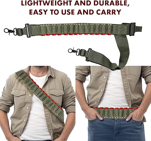 Miniatura 5 de Rifle Escopeta Cinturón de Hombro Shell Sling Munición Revista Bolsa
