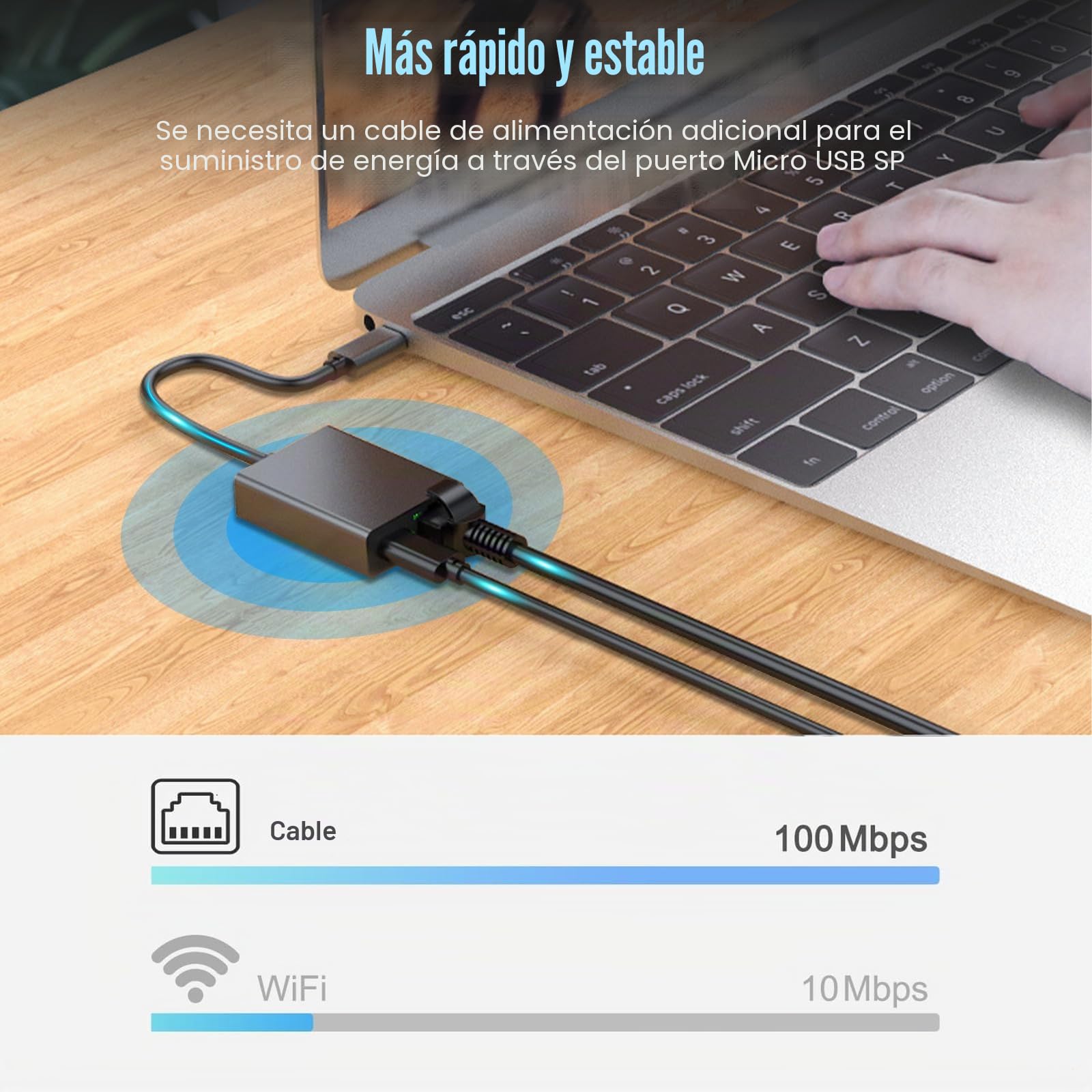 ARCELI Adaptador micro USB a Ethernet para Fire TV Stick - Adaptador de red portátil USB a RJ45 Ethernet 100 Mbps - Compatible con Fire TV Stick (2 unidades)
