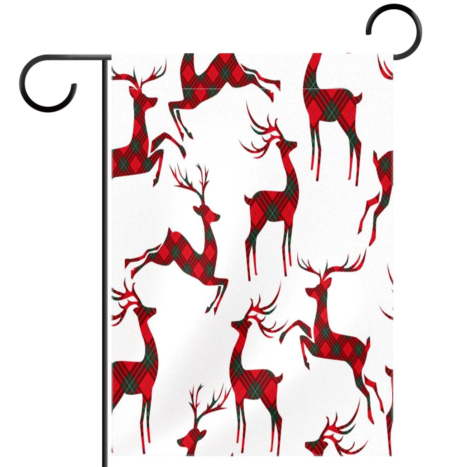 Drapeau de jardin cerf de Noël pour une décoration extérieure magique