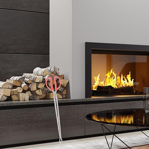 Miniatura 3 de Pinzas de leña de acero inoxidable resistente, agarrador de troncos, agarrador de garra, póquer de fuego para hoguera, herramientas de chimenea al