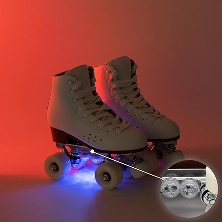 Roller Skate Lights, LED Lights for Skates, Colorful Illuminating Accessories for Quad, Inline and Ice Skates, Ideal Gift for Skaters and Roller Skate Boots