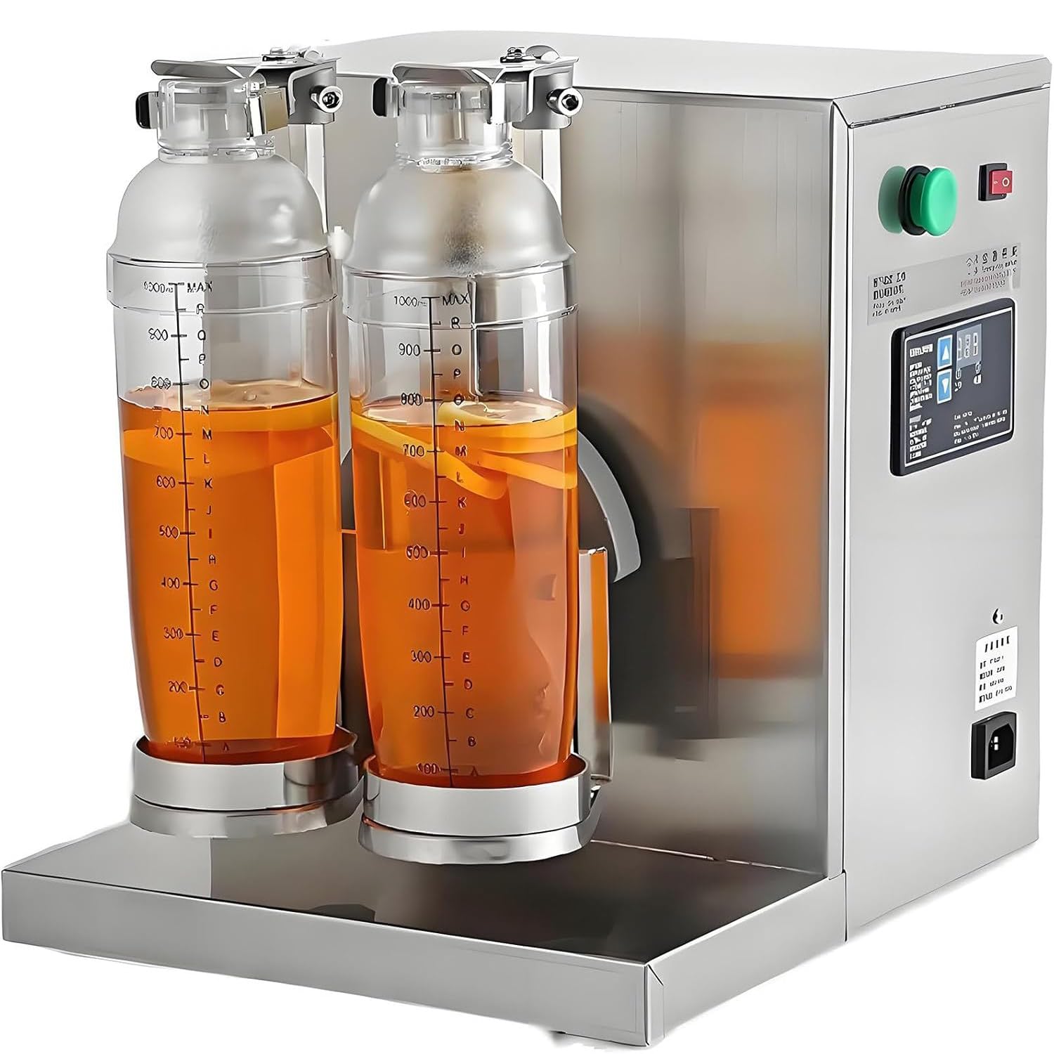 YMAOMAO Electric Milk Tea Shaker Machine, Milk Tea Shaker Double Frame Milk Tea Shaking Machine, 350-1000ml Electric Milk Tea Shaking Machine, 400r/Min, 360° Shaking, for Boba Milk Tea