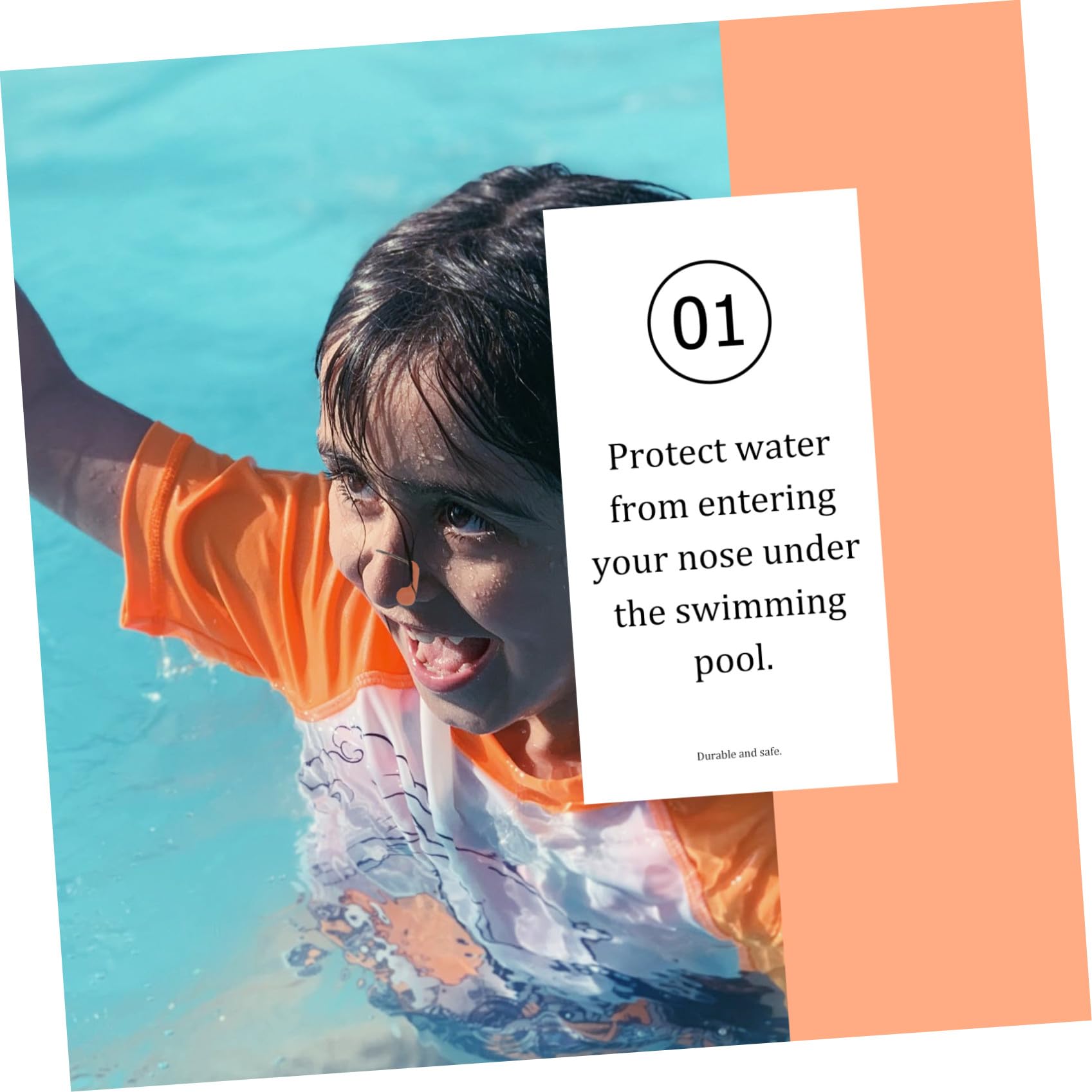 VANZACK 4 Stück Nasenklammer Nasenschutz Poolzubehör Anti Erstickungs Wasserklammer Wasserdichter Clip Praktische Schwimmversorgung Nasenklemme Tragbarer Clip