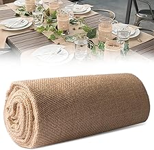 100 x 160 cm Jute Tablecloth, Natural Jute Hessian Fabric Table Runner, Vintage Burlap Fabric, Hessian Table Runner, Pour Communion, Mariages, Decoration