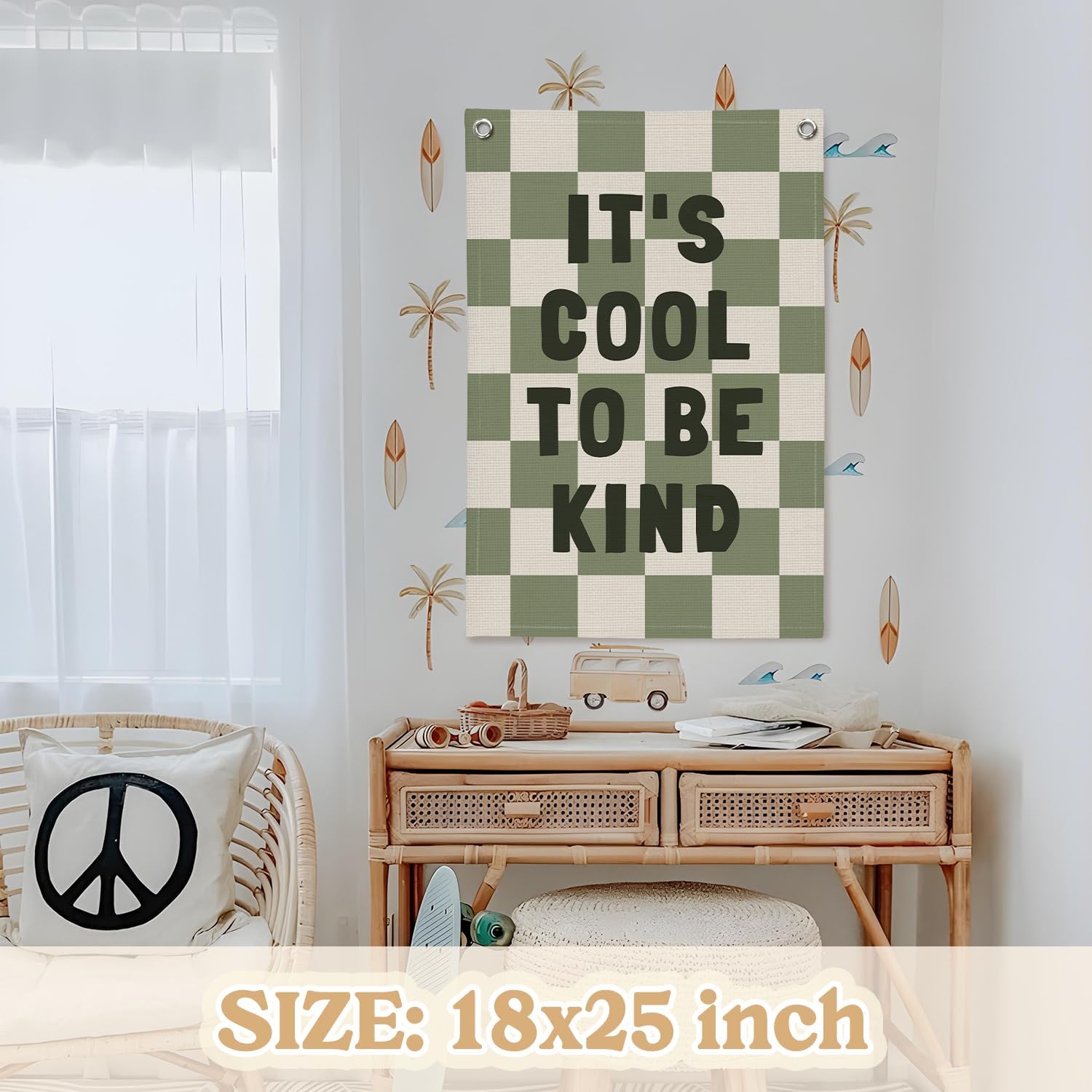 Kids Room Decor,Sage Green Classroom Wall Decor