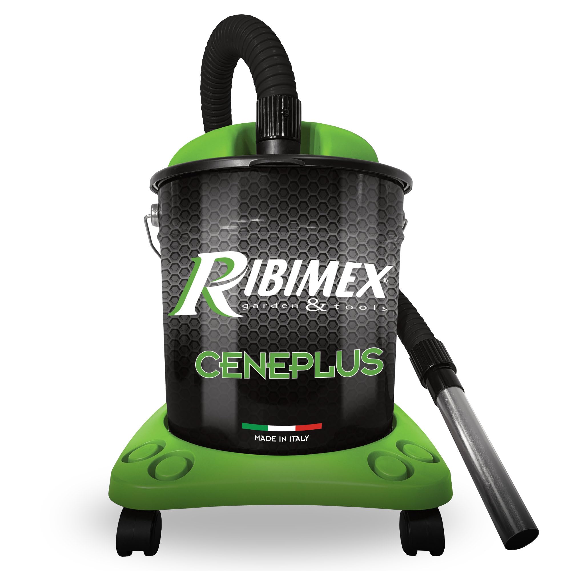 Ribimex Aspiracenere Elettrico Ceneplus, con Filtro HEPA Lavabile e Funzione Soffiante, Potenza 950 W, Bidone da 18 L, Ideale per Aspirare Ceneri Fredde da Stufe, Caminetti e Barbecue - PRCEN006