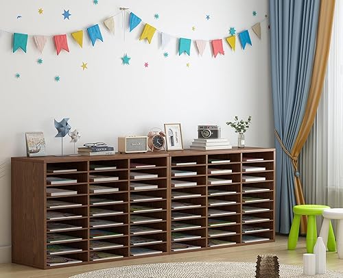 Vista 12 de PAG Organizador de literatura de madera para encimera, buzón de estudiante para aula, soporte de papel de escritorio para oficina, hogar, escuela