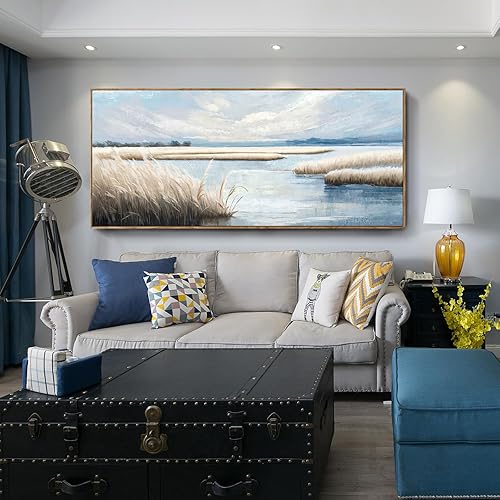 Vista 246 de AMATOP Arte para pared, flor enmarcada pintada a mano, pintura al óleo sobre lienzo, galería, obra de arte floral moderna, envuelta para la Pintura