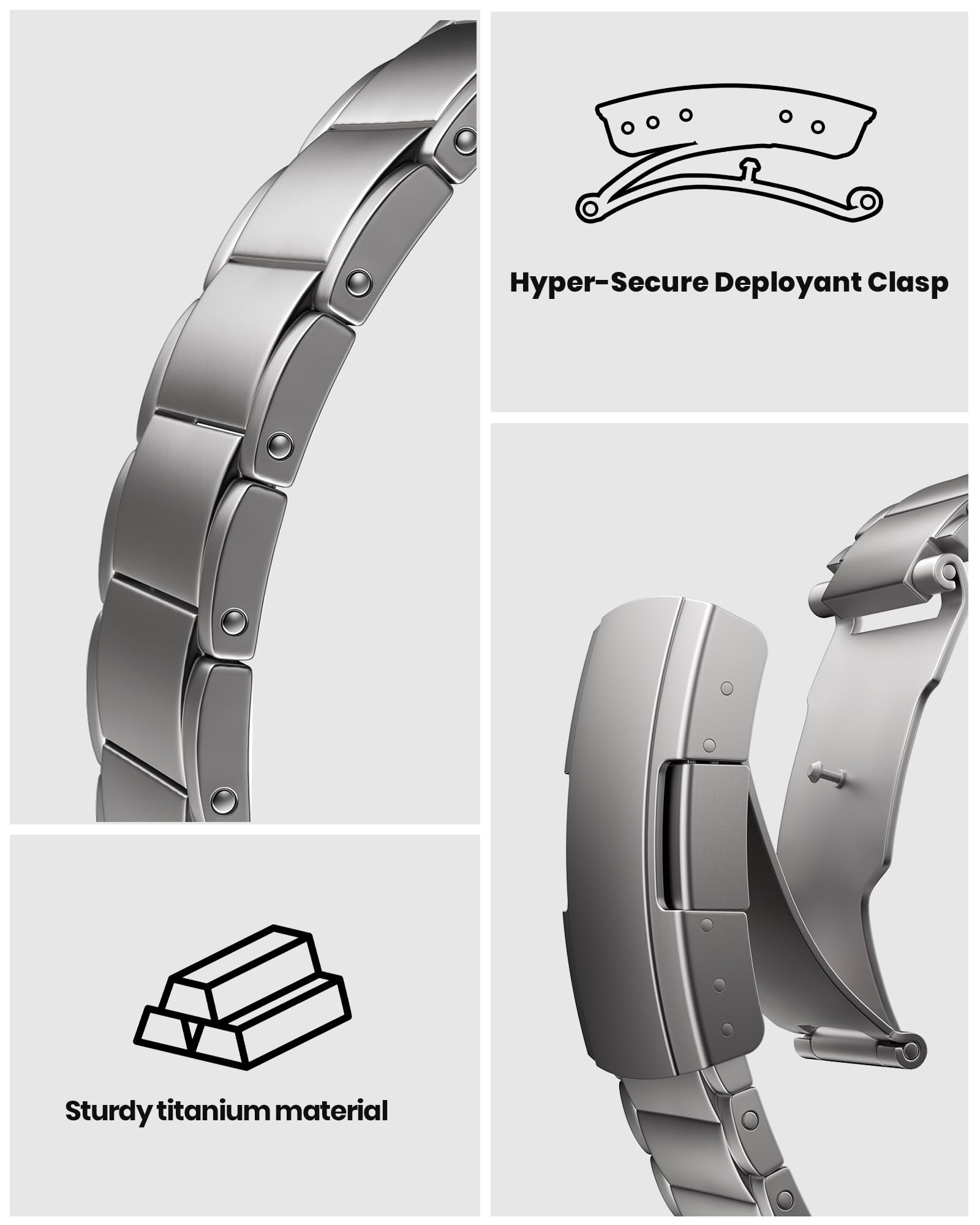 LULULOOK Titan Armband für Apple Watch Ultra 3/2/1 Armband 49mm, DLC Titanium Grad 2 Ersatzarmbänder für iWatch Serie SE3 11 10 9 8 7 SE 6 5 4 3 2 1 46mm 45mm 44mm 42mm(Serie 3 2 1)