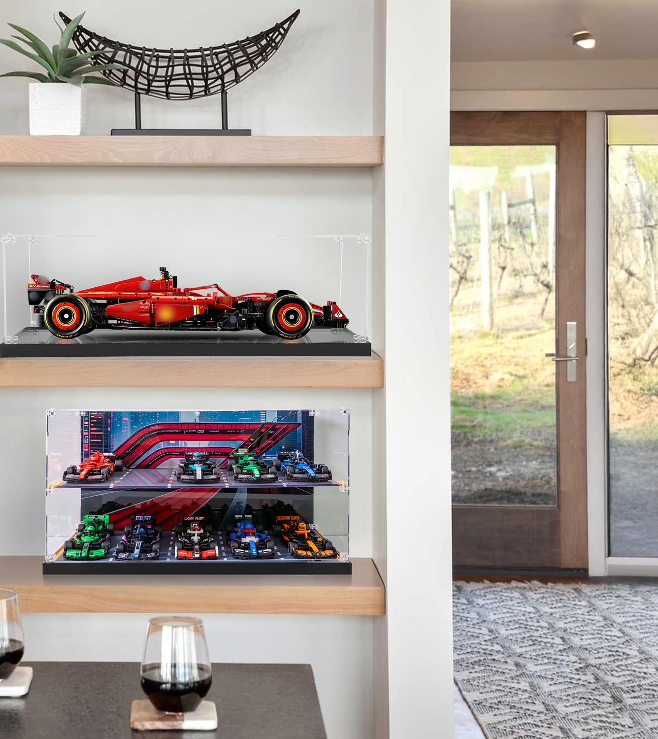 Acryl Schaukasten kompatibel mit Ultimate Formula 1 Collector's Pack Rennwagen-Sammlungen Rahmen 77242-77251, 51x24x26cm Acrylvitrine für Geeignet Wohnzimmer/Büro (Modelle Nicht enthalten