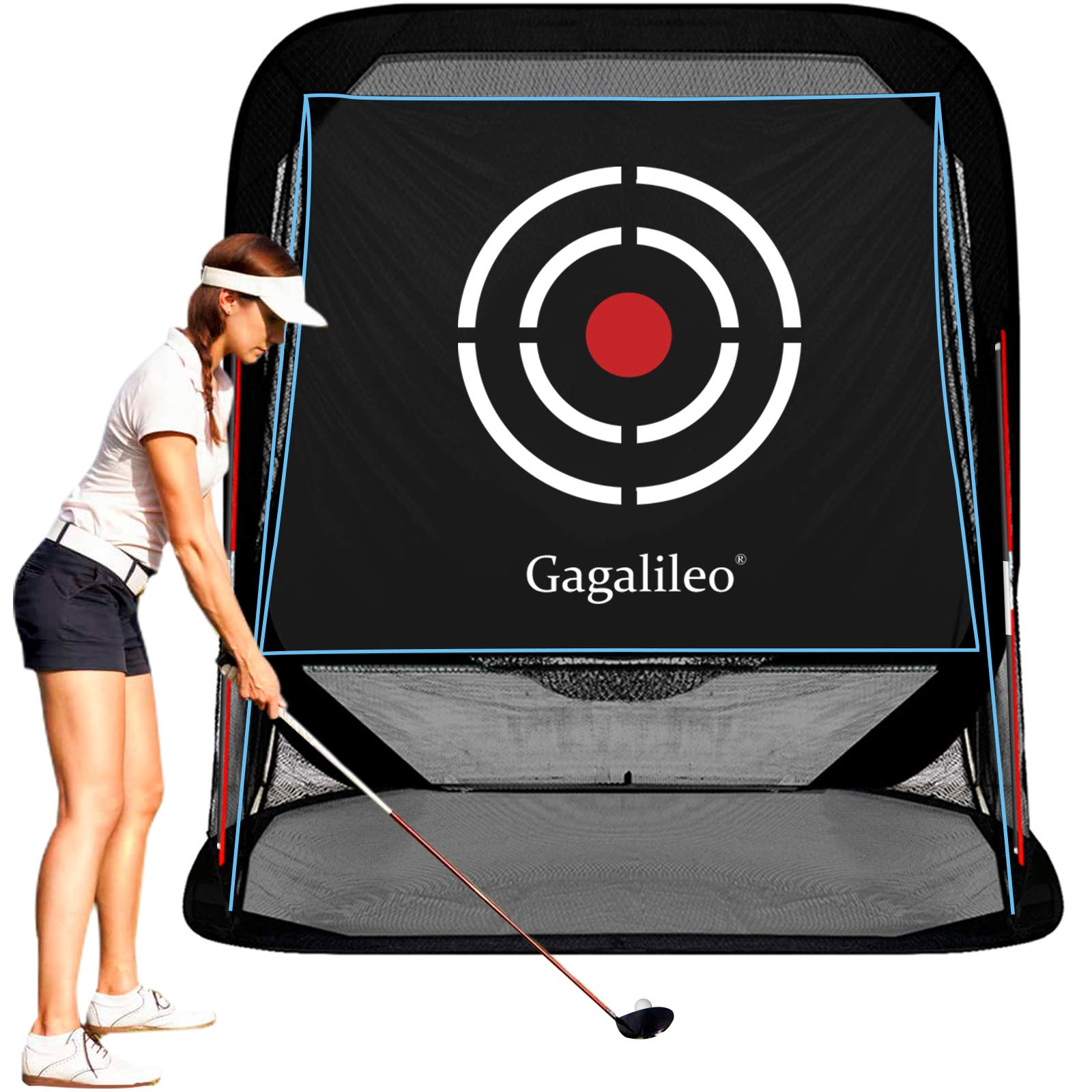 Gagalileo Golf Net 8X7X7FT and Golf Replacement Target Bundle Golf