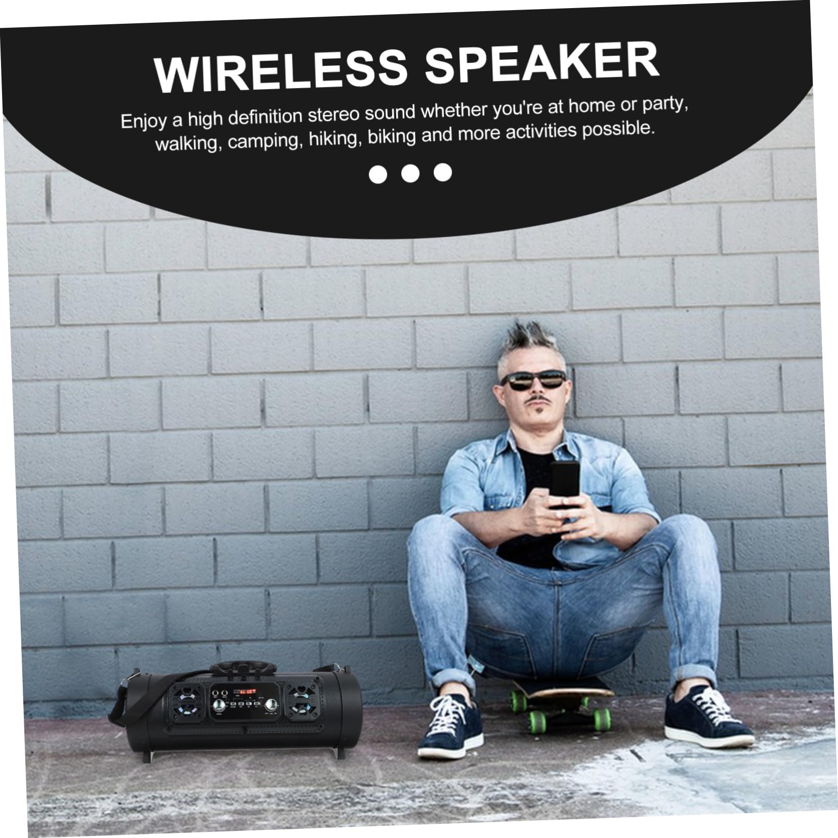 Altavoz Inalámbrico M17 Portátil con Conexión Inalámbrica Negro de Plástico