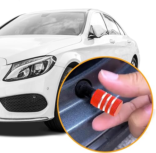 Miniatura 6 de 10 tapas de vástago de válvula de neumático, juego de tapas de válvula de neumático de aluminio anodizado, cubiertas de vástago resistentes a la