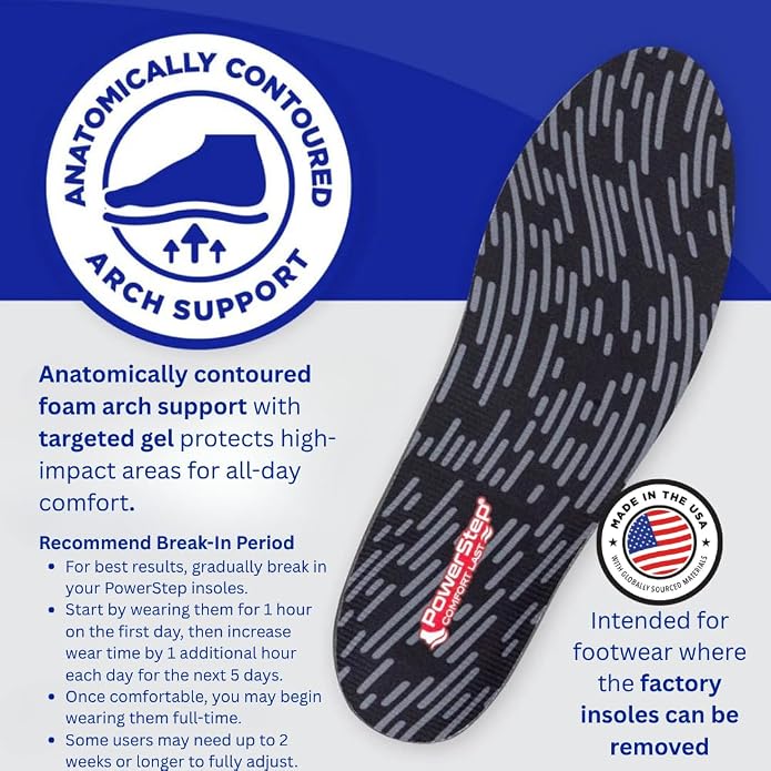 Plantillas PowerStep Comfort Last para dolor y soporte miniatura 4