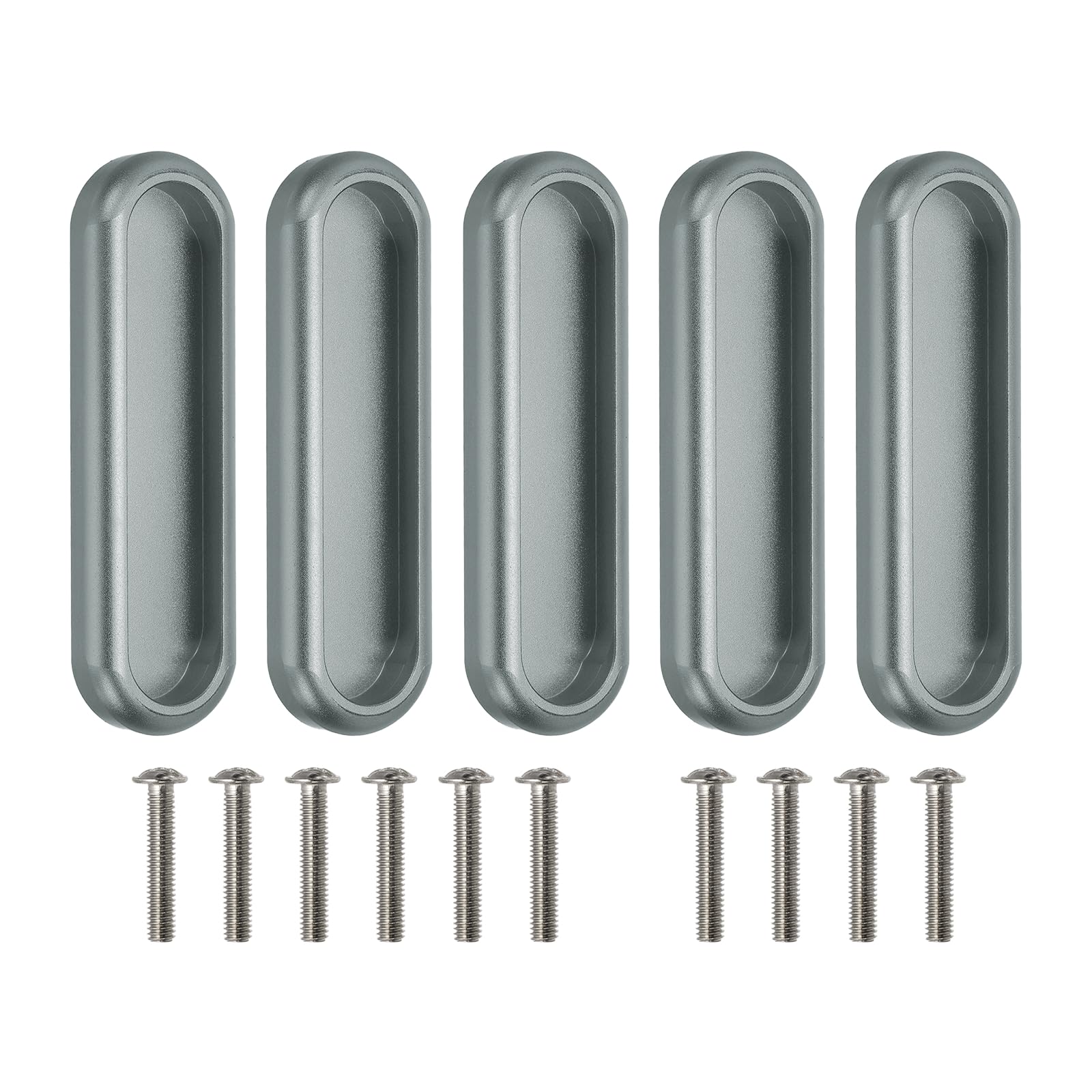 Poignées de porte coulissante auto-adhésives en alliage d'aluminium gris x5