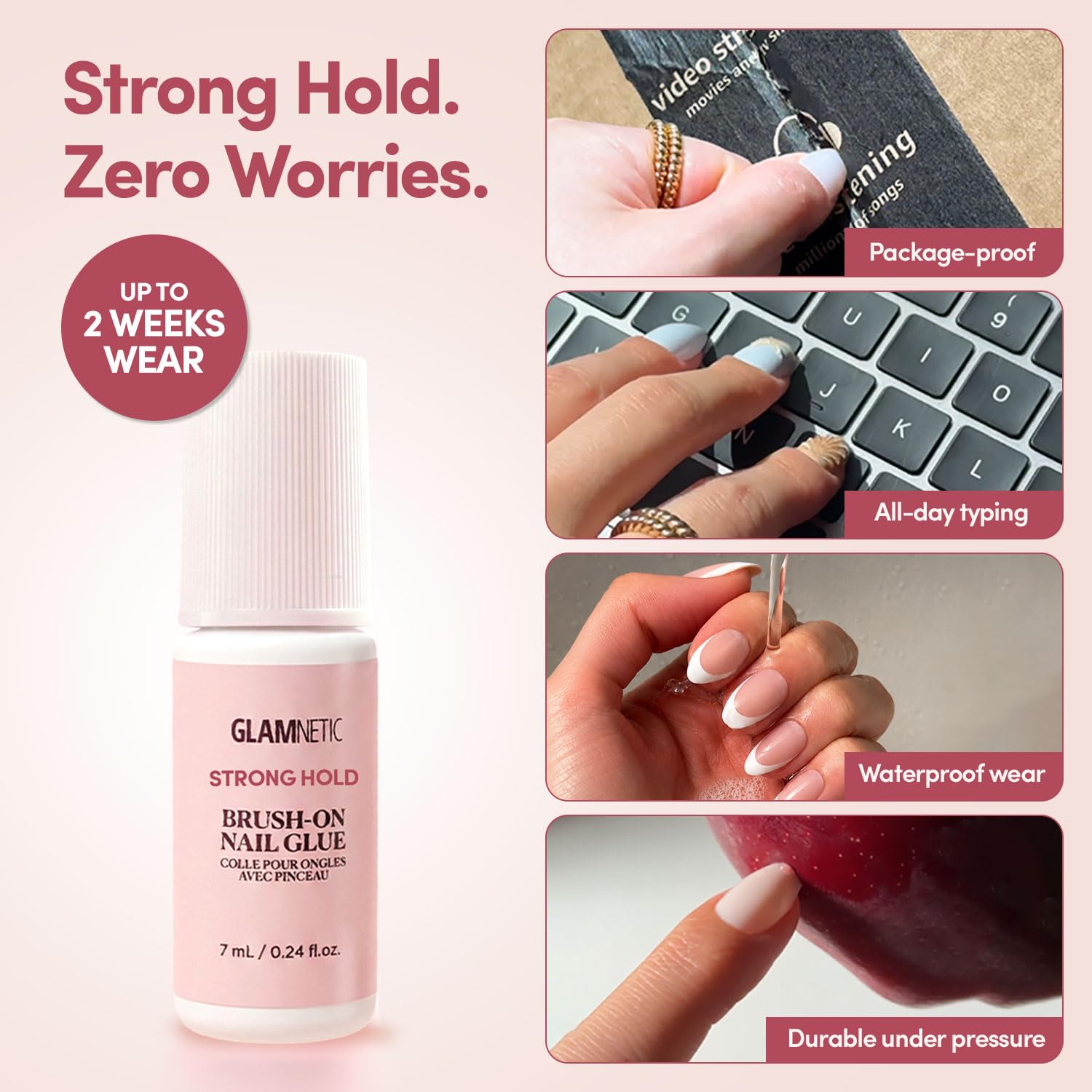 Glamnetic Brush On Nail Glue - Long Lasting -2 Glamnetic Brush On Nail Glue - Long Lasting -2