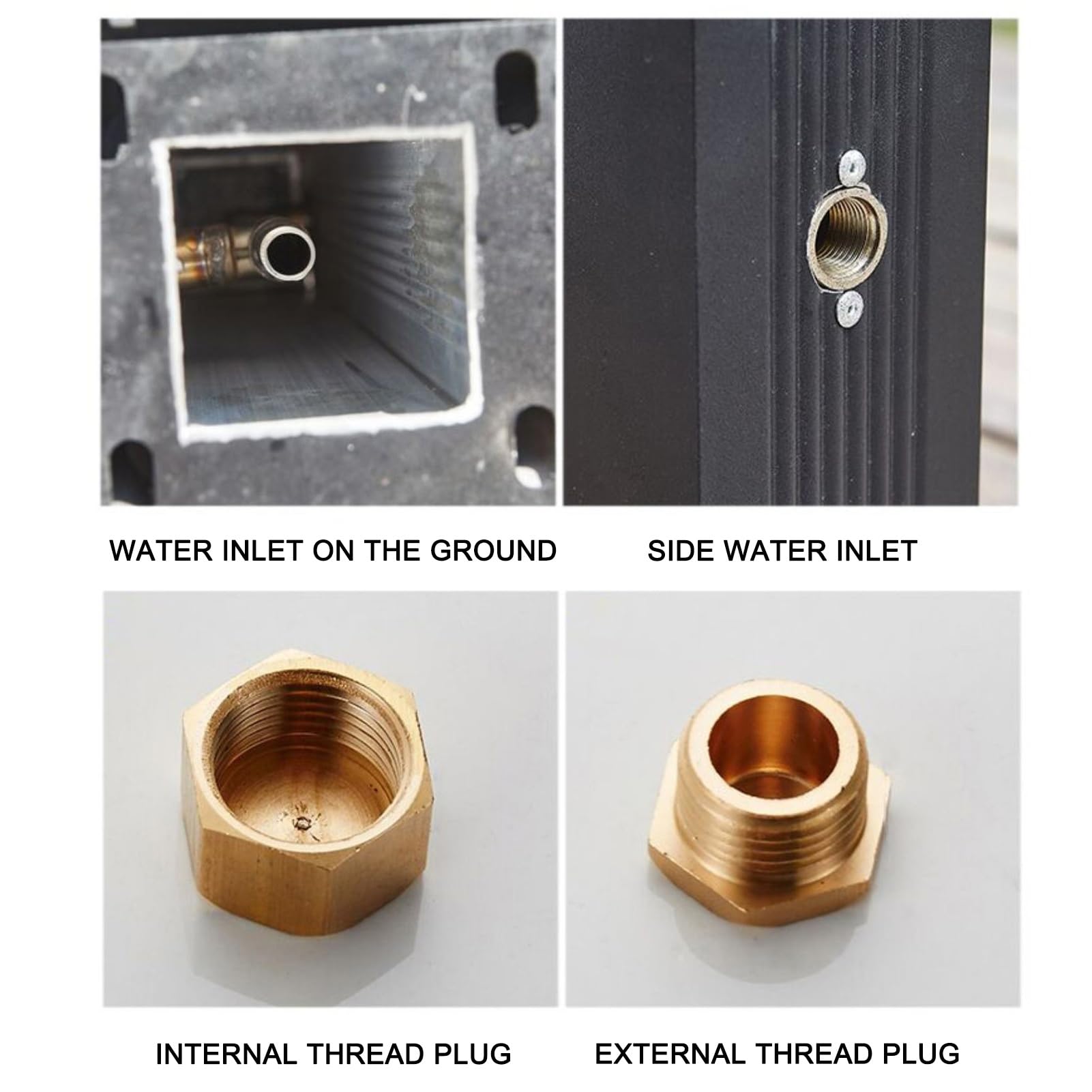 Columna de agua de acero inoxidable para exteriores, grifo anticongelante independiente con cerradura, espiga de hidrante de jardín para riego y lavado de patio trasero (86 x 10,5 cm)