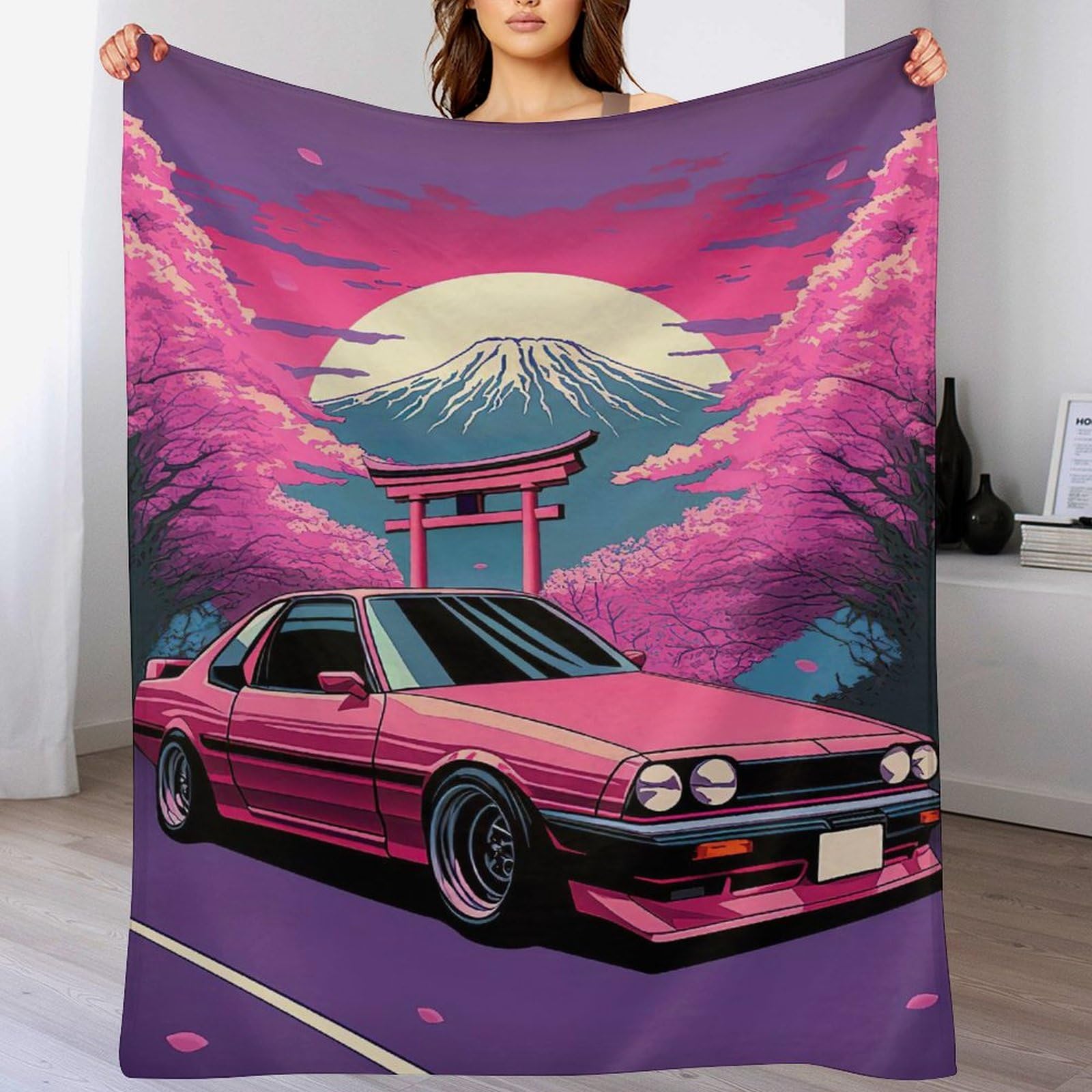 Couverture polaire voiture de sport chaude et moelleuse en microfibre pour canapé