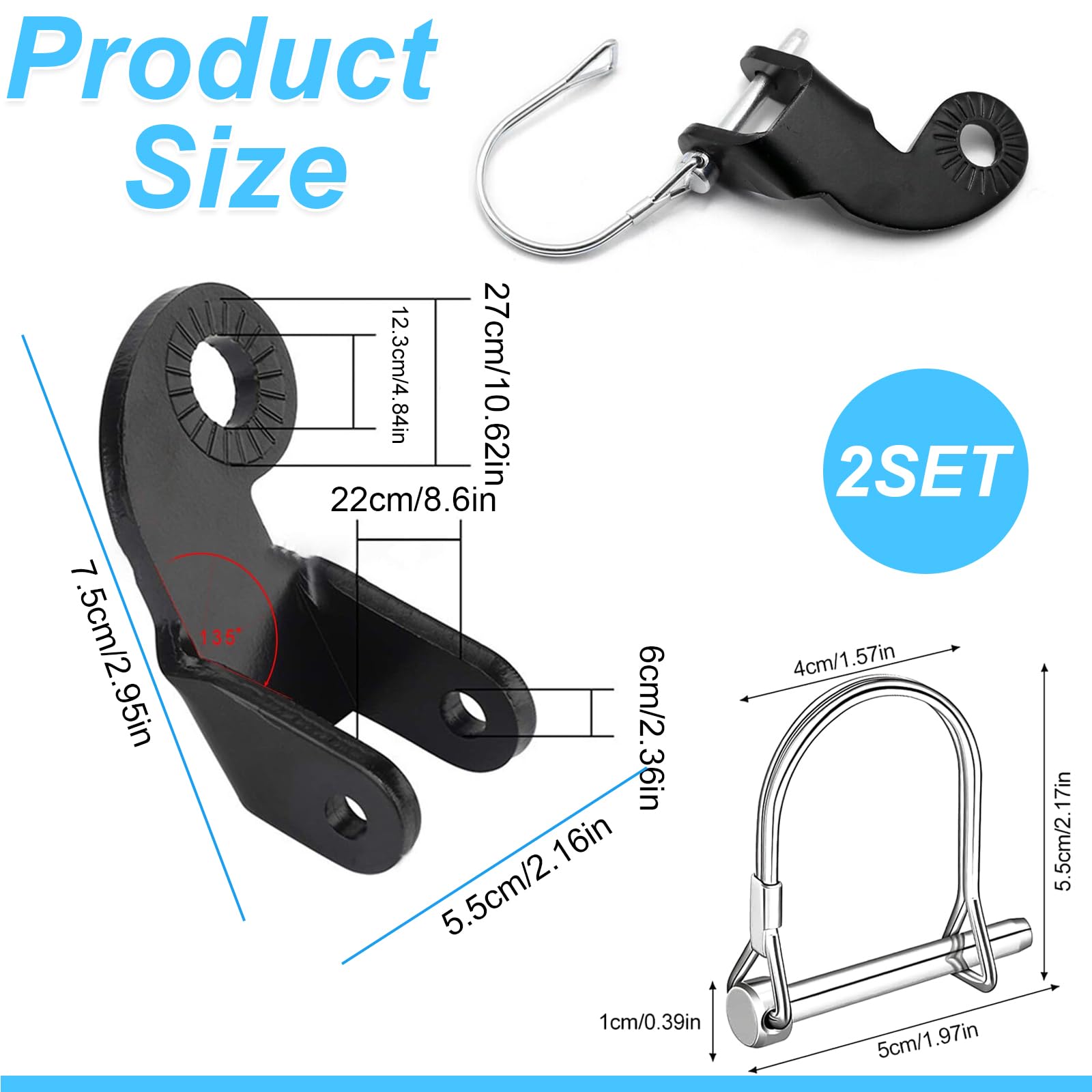 Gancio Di Traino Per Bicicletta Universale - Per Rimorchi Bambini O Animali, Acciaio Carbonio, Montaggio Facile - Foto 4