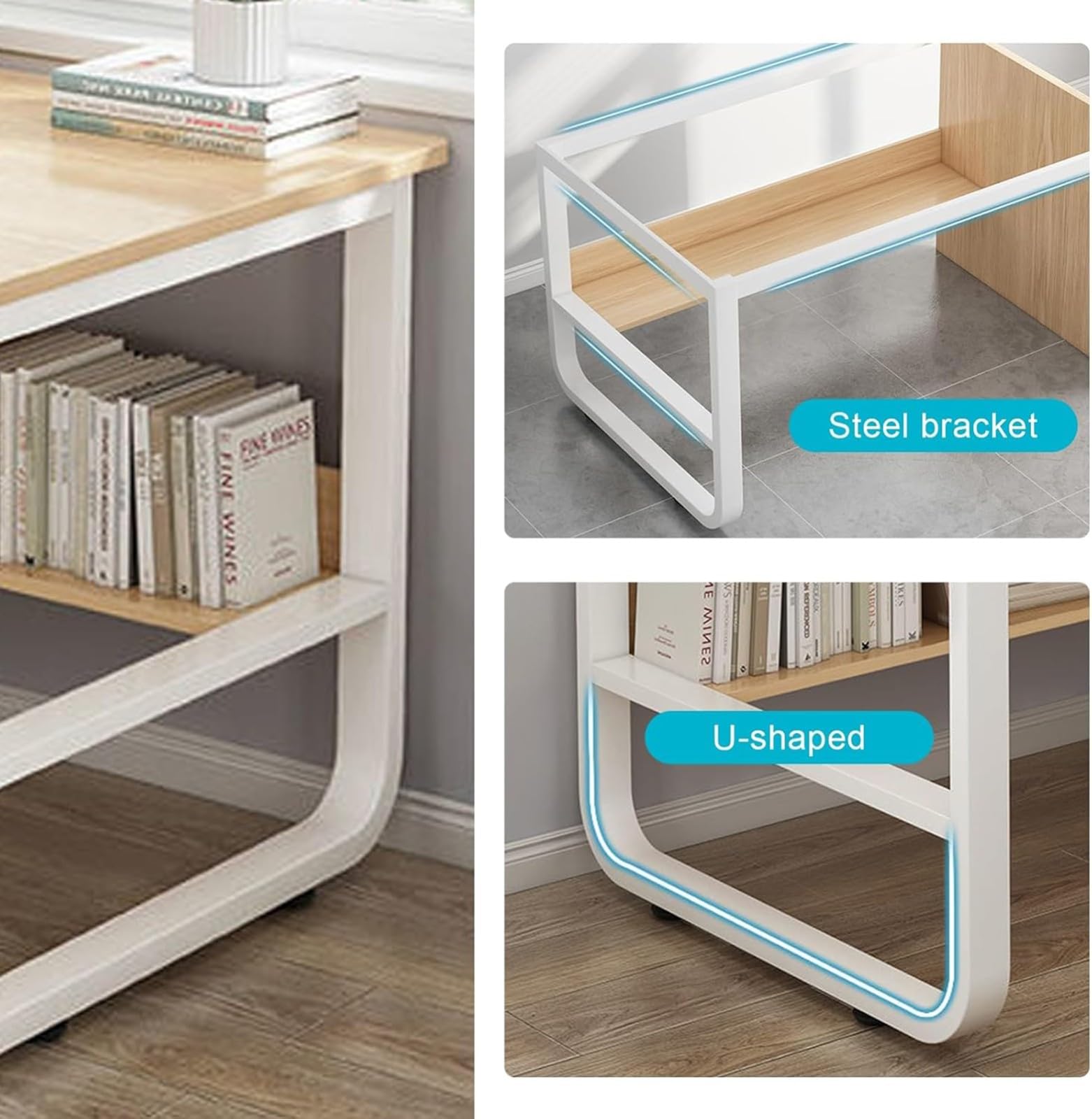 Scrivania per Computer in Stile Moderno E Semplice, con 3 Cassetti, Tavolo da Scrittura Multifunzionale per Ufficio Domestico A,100CM