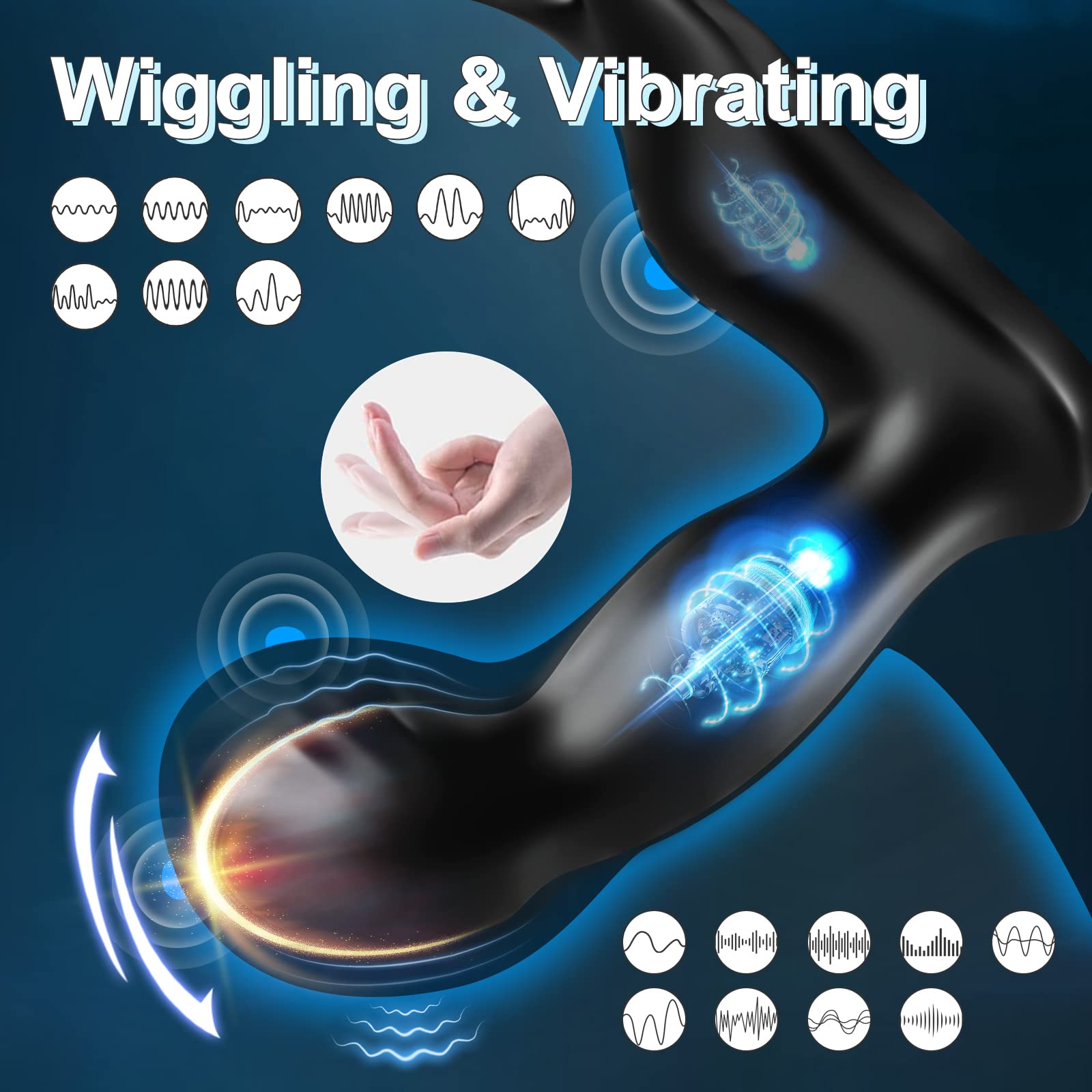 Juguetes sexuales para adultos para hombres, vibrador anal, masajeador de próstata con anillo para el pollo, aplicación de control remoto para parejas, juguete sexual para parejas, estimulador de ano 2