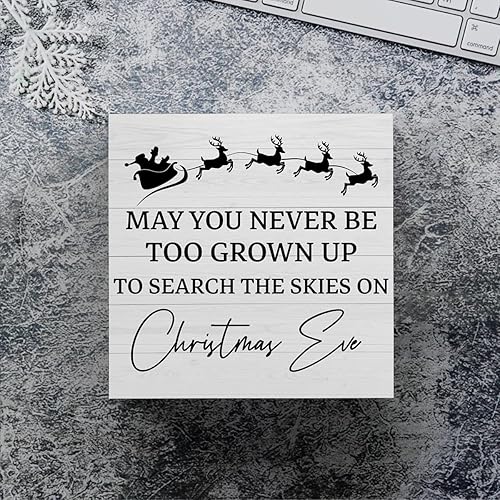 Miniatura 4 de Decoración navideña con texto en inglés May You Never Be To Grown, decoración de Navidad para interiores, invierno, decoración de Navidad para el