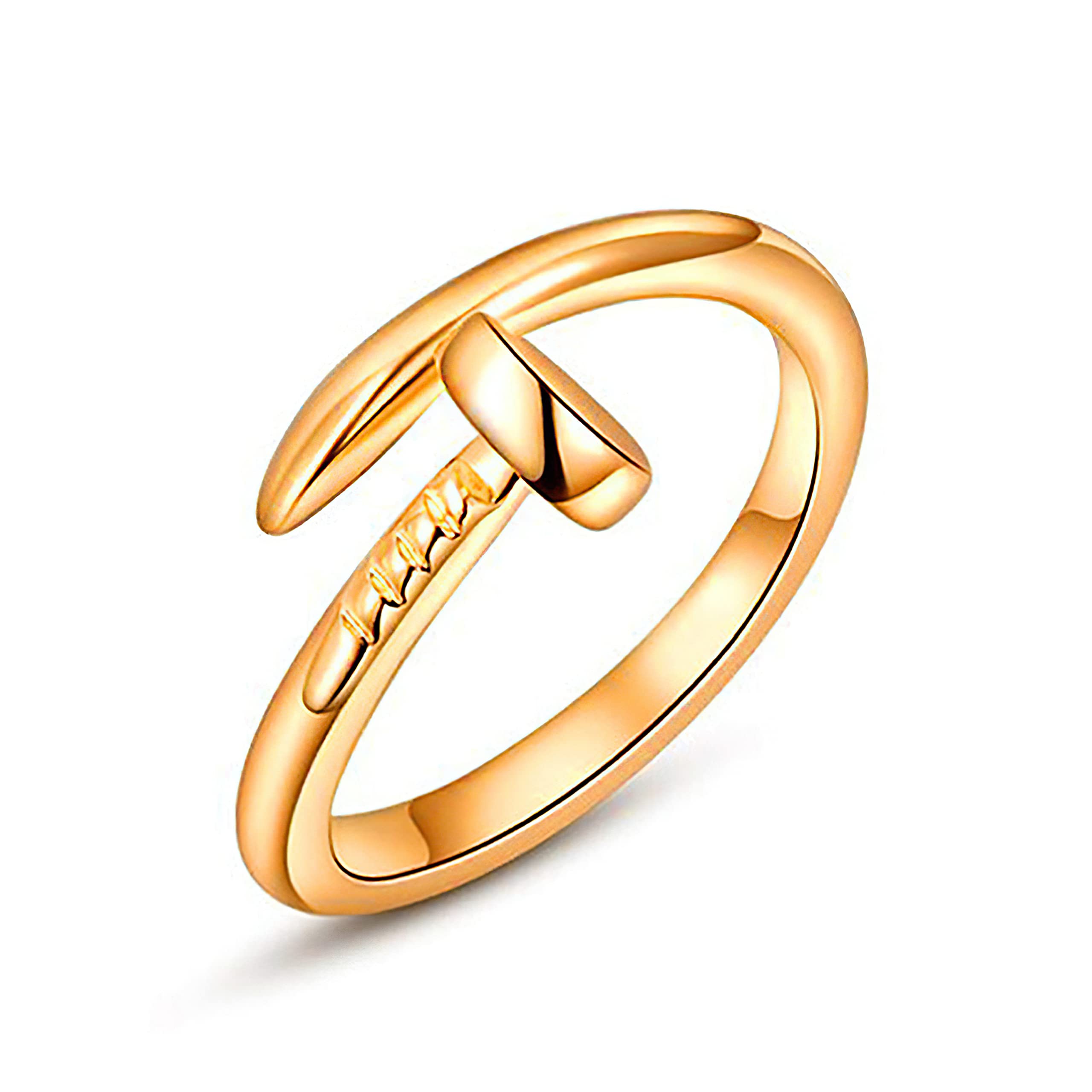 Fashion Frill Golden Ring For Girls Gold Plated Style Nail Screw Design Adjustable Gold Finger Rings For Women Girls Anniversary Gift (B0BXHDWWXH) Amazon Price History, Amazon Price Tracker