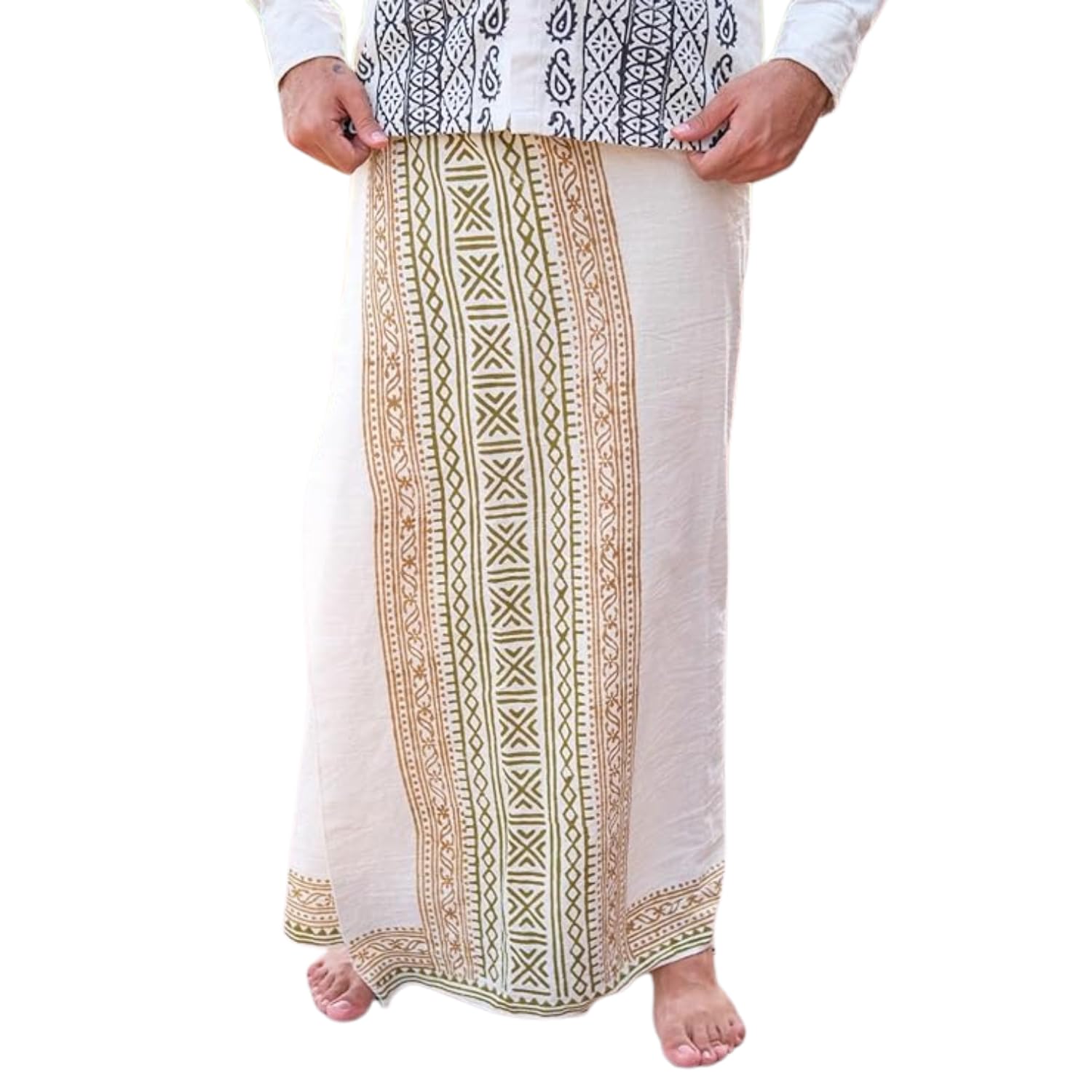 CRYSTALHEAL Chetra Men’s Dhoti – Premium Slub Fabric with Elegant Block Print | Comfortable & Stylish Traditional Ethnic Wear for Daily & Festive Occasions-image-36