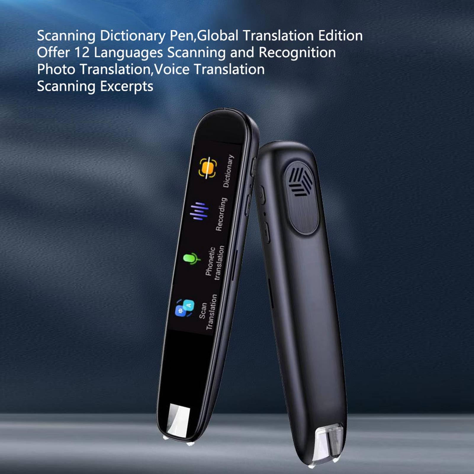 Penna dizionario elettronico MAPHRWZ, strumento di traduzione, scanner di, apprendimento delle lingue, per studenti, vocabolario IELTS TOEFL, supporto per più lingue, display da