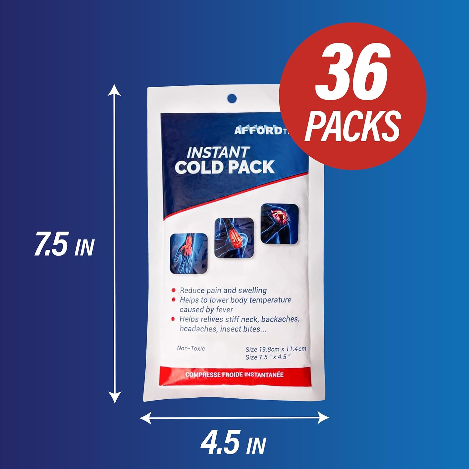 Instant Cold pack - Ice packs 36 Count Disposable 7.5 x 4.5 Inches – Must Have for Outdoor Activities – Ideal for Injuries, Inflammation, Sprains, Strains - Image 7