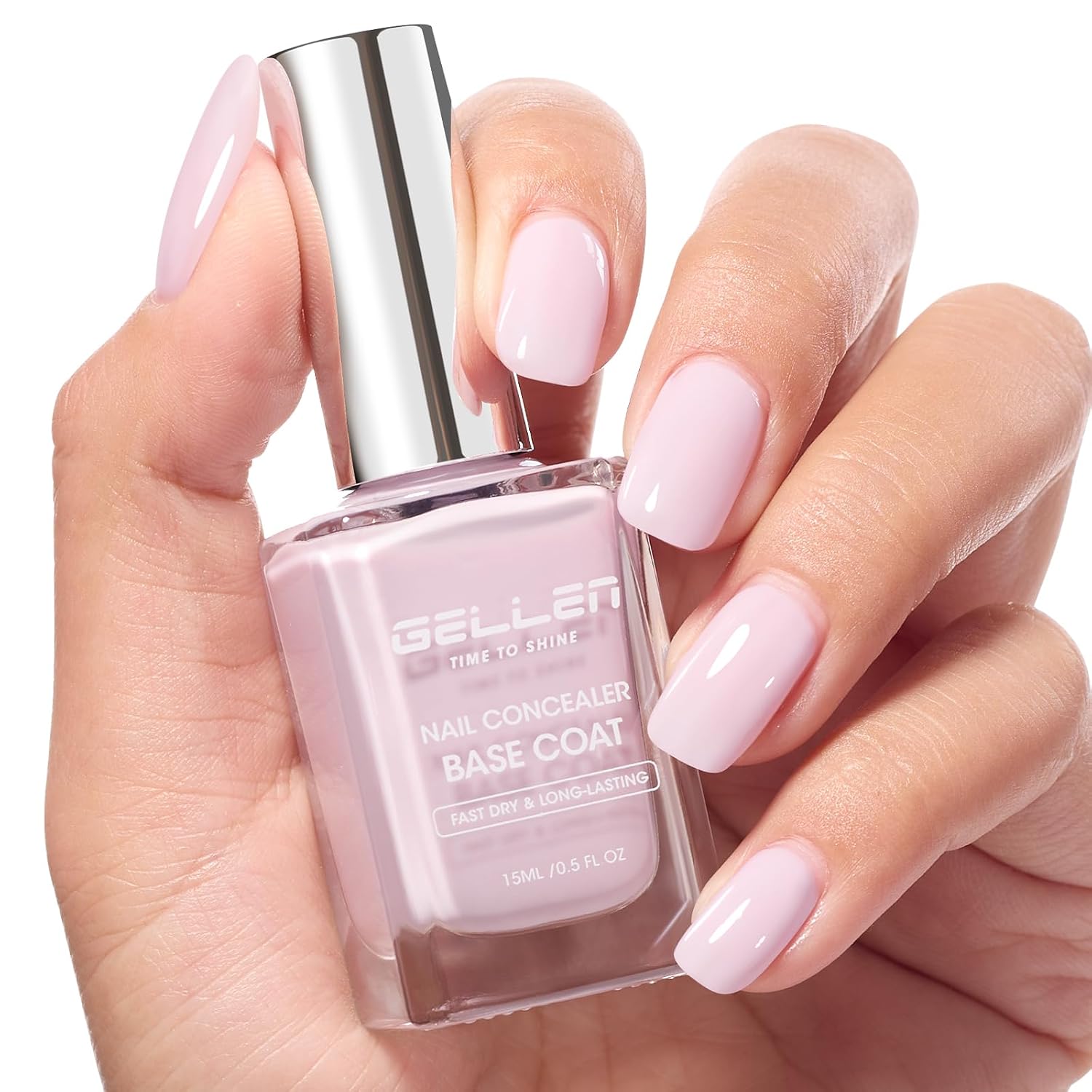 GELLEN 4-In-1 Illuminating Nail Concealer Base Coat Nail Polish, No HEMA